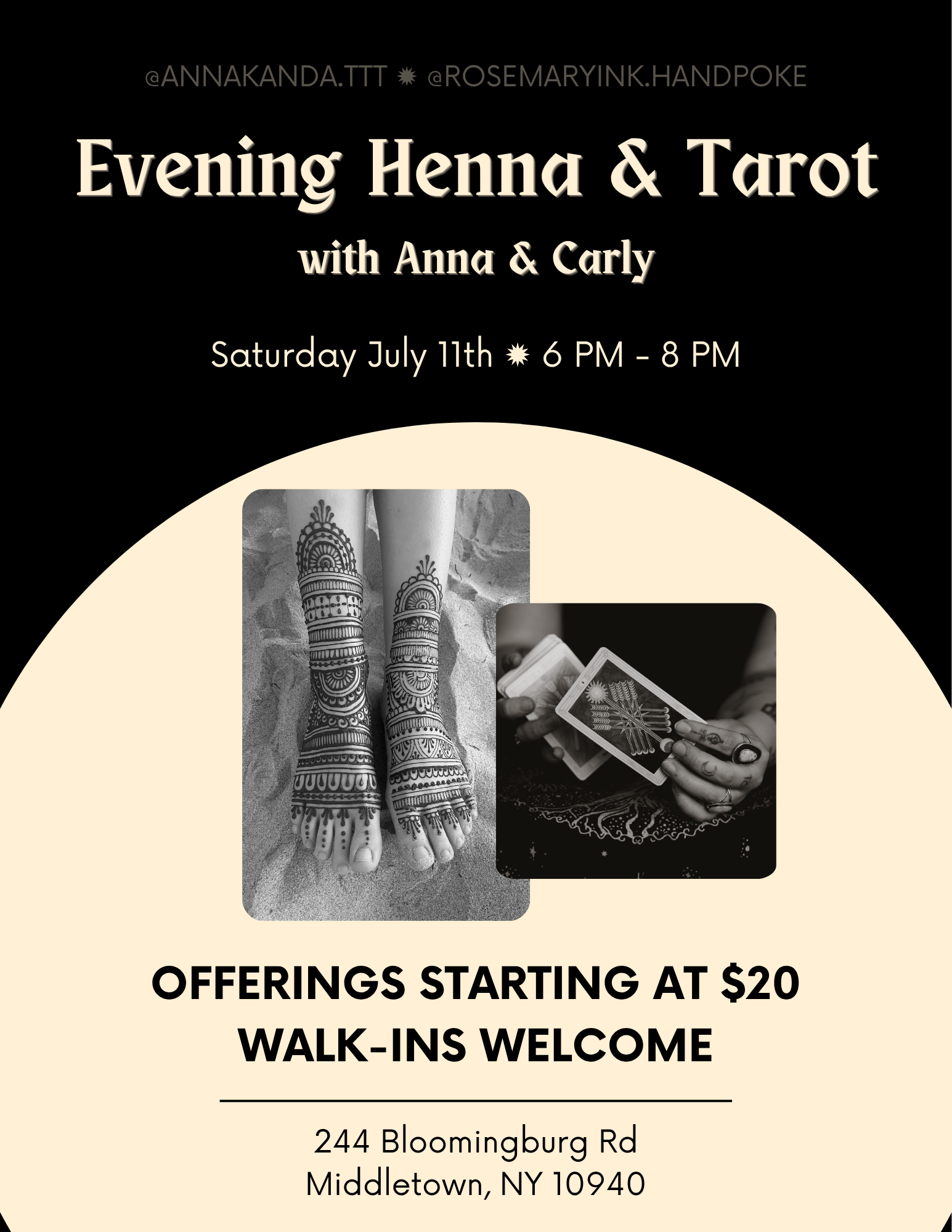 Evening Henna & Tarot 