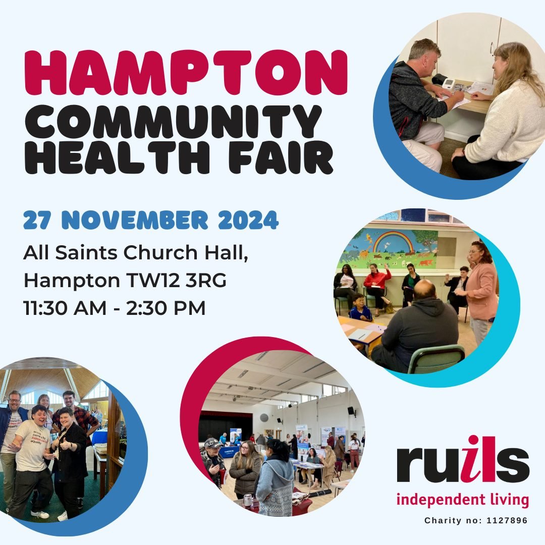 Calling all #Hampton residents! 

Drop into @ruils_community Hampton Community #HealthFair from 11:30am-2:30pm this Wednesday, 27th November at All Saints Church Hall in Hampton.

There will be:
- basic health checks
- free lunch
- wellbeing &amp; nu