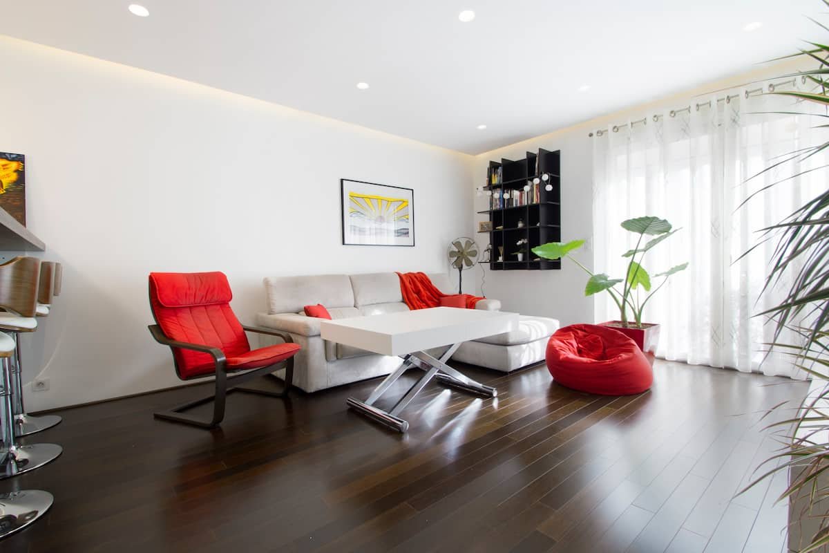 Photographie architecture appartement lumineux salon