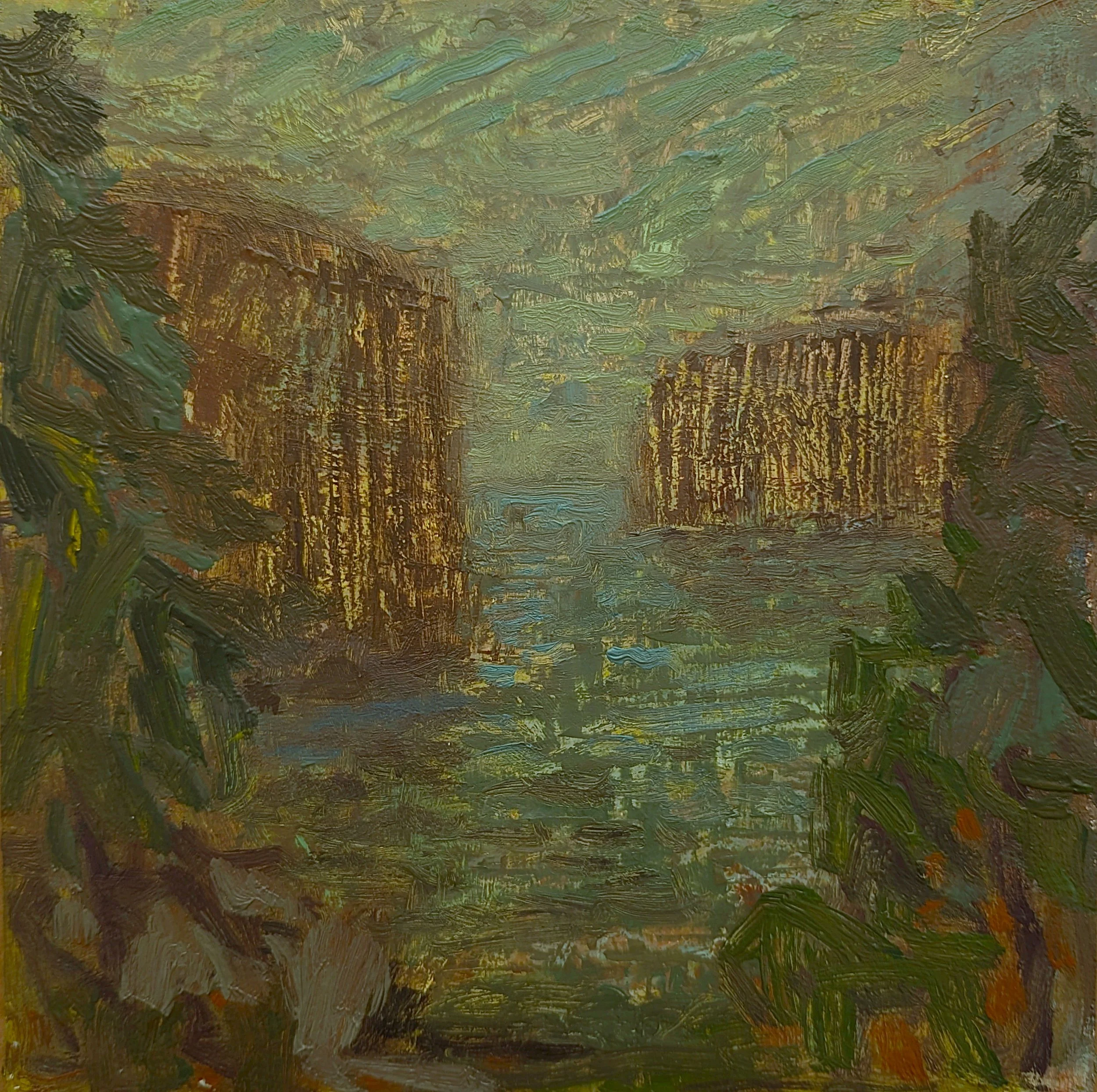 path to unknowing
10 x 10
oil on aluminum