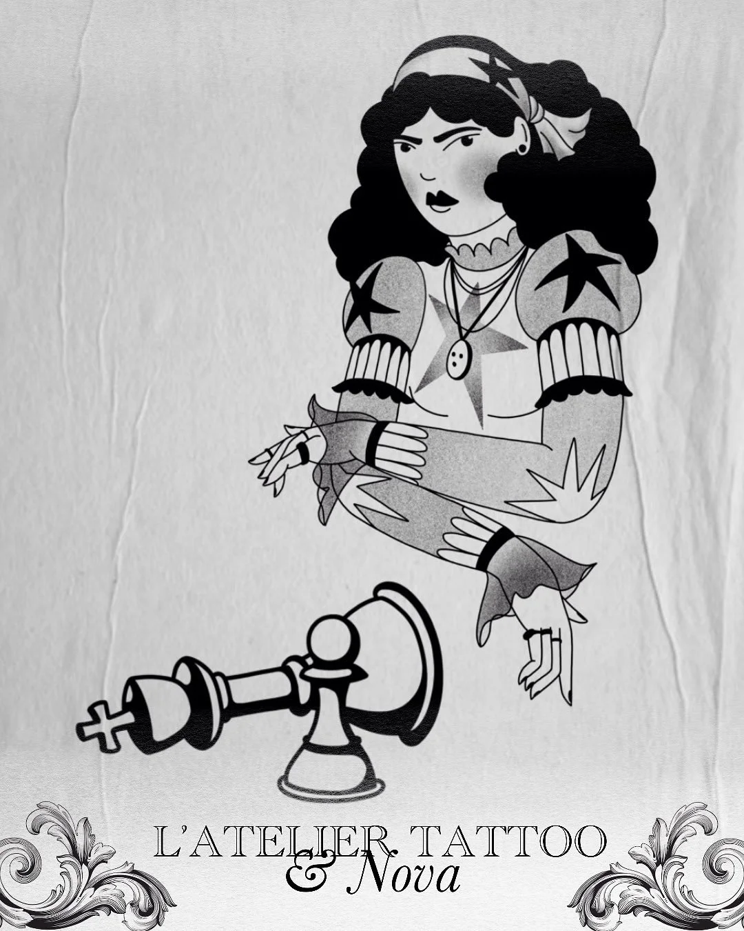 Quand beaut&eacute; rime avec volont&eacute; ⭐️
Ces flash trop canons propos&eacute;s par @novatattoo_ sont dispos 
.
@novatattoo_ 
@atelier.tattoo 
@probodysupply 
@caenjaimemapeau 
@lestatoueurslyonnais 
@frenchtattooflash 
.
#flashtattoos #girlpow