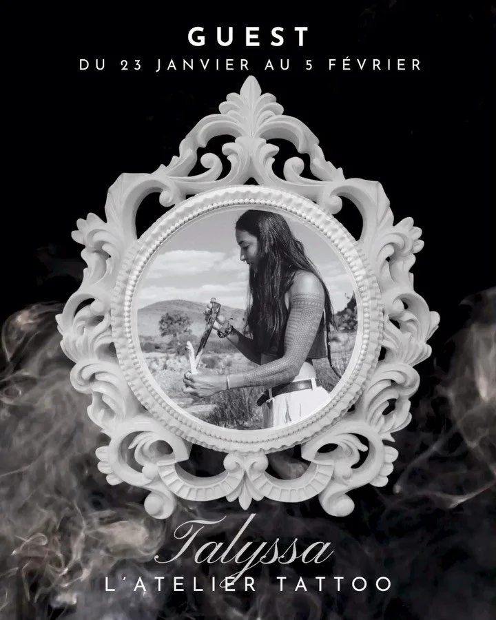 ❖ Guest artist au shop ❖ 
Du 23 janvier au 5 f&eacute;vrier, nous accueillons @your_mowgliness 
tatoueuse &agrave; la main sp&eacute;cialis&eacute;e dans les tatouages traditionnels de Born&eacute;o.

Son travail s&rsquo;inspire des rituels ancestrau