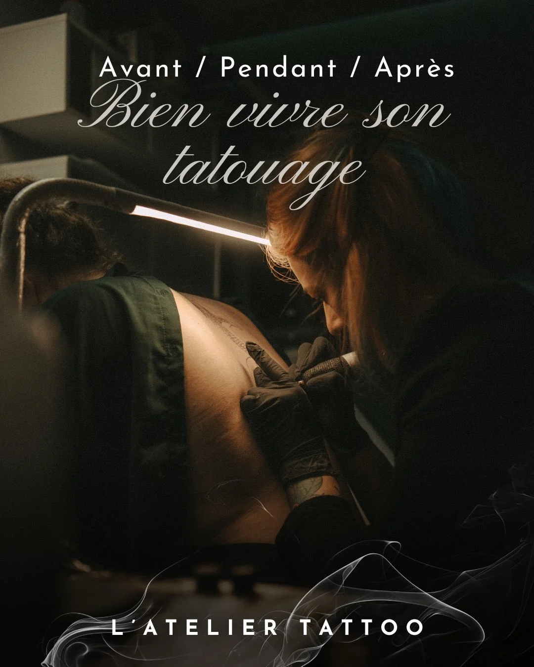 🖤 AVANT / PENDANT / APR&Egrave;S 
Se faire tatouer est une exp&eacute;rience importante. Voici quelques conseils pour t&rsquo;accompagner avant, pendant et apr&egrave;s ta s&eacute;ance, et t&rsquo;aider &agrave; vivre ce moment dans les meilleures 