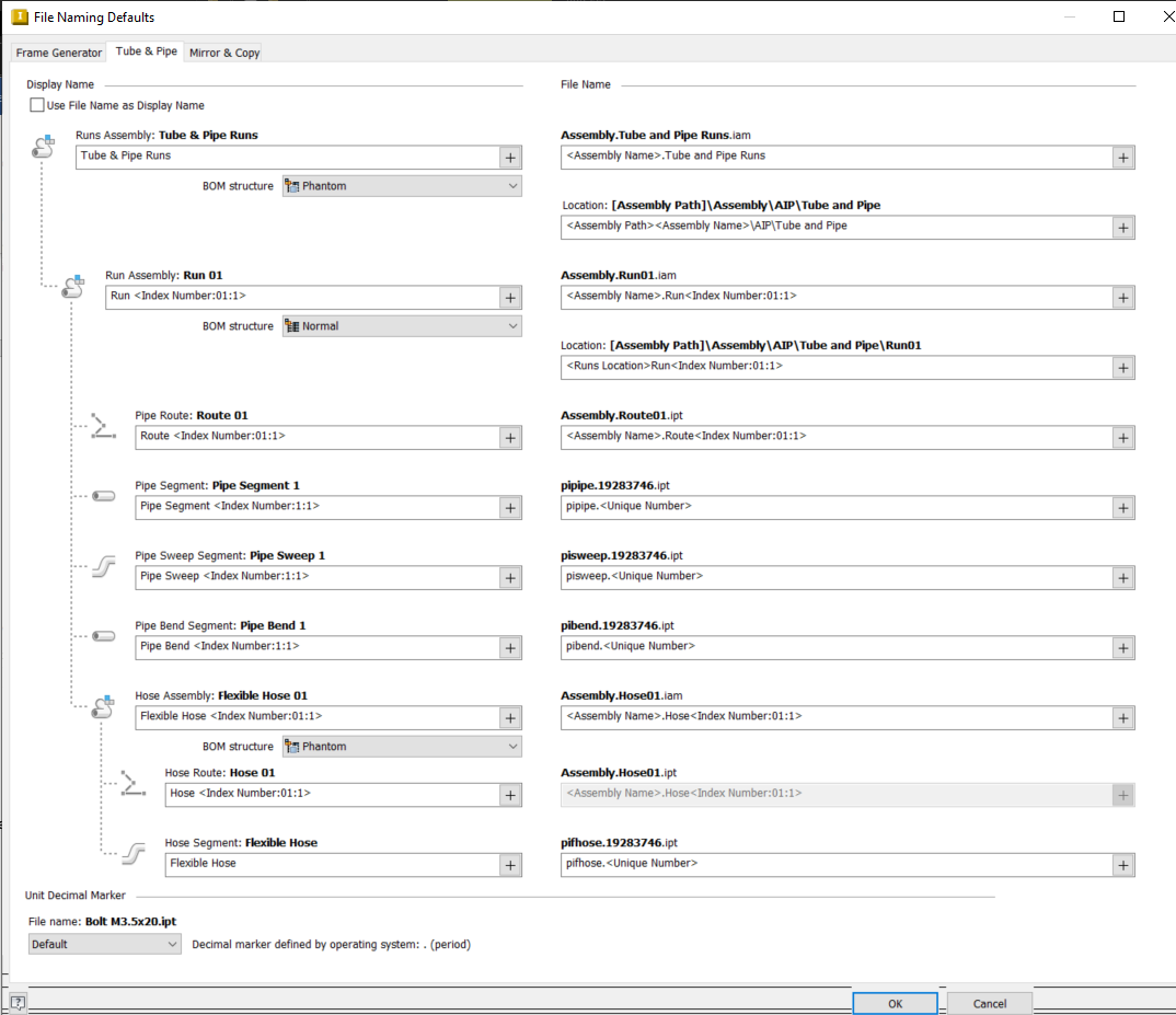 Inventor 101 - File Naming Defaults — Celtic Design Services