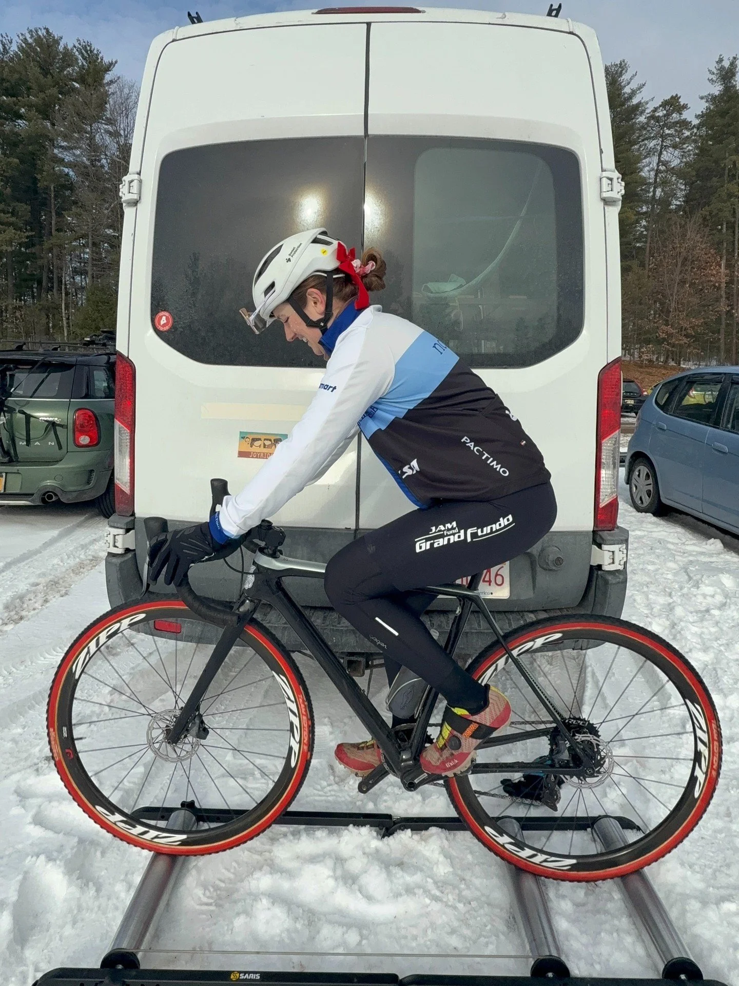 Winter Riding Tips from Ellen Noble 🔥
"Layers are your friend! As tempting as it can be to throw on A Christmas Story-style snowsuit, you'll be more comfortable with multiple layers so you can zip, unzip, and make micro-adjustments throughout t