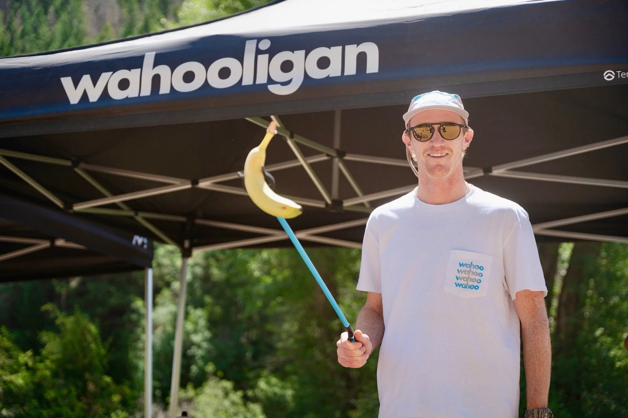 Banana handup? 🤔 Good news, the @wahoofitnessofficial crew will be bringing the party to mile 34 deep in the heart of Wahooligan Pass, just when you need it most. It&rsquo;s funny now, but we all know fruit on a stick is about to be looking like Mic