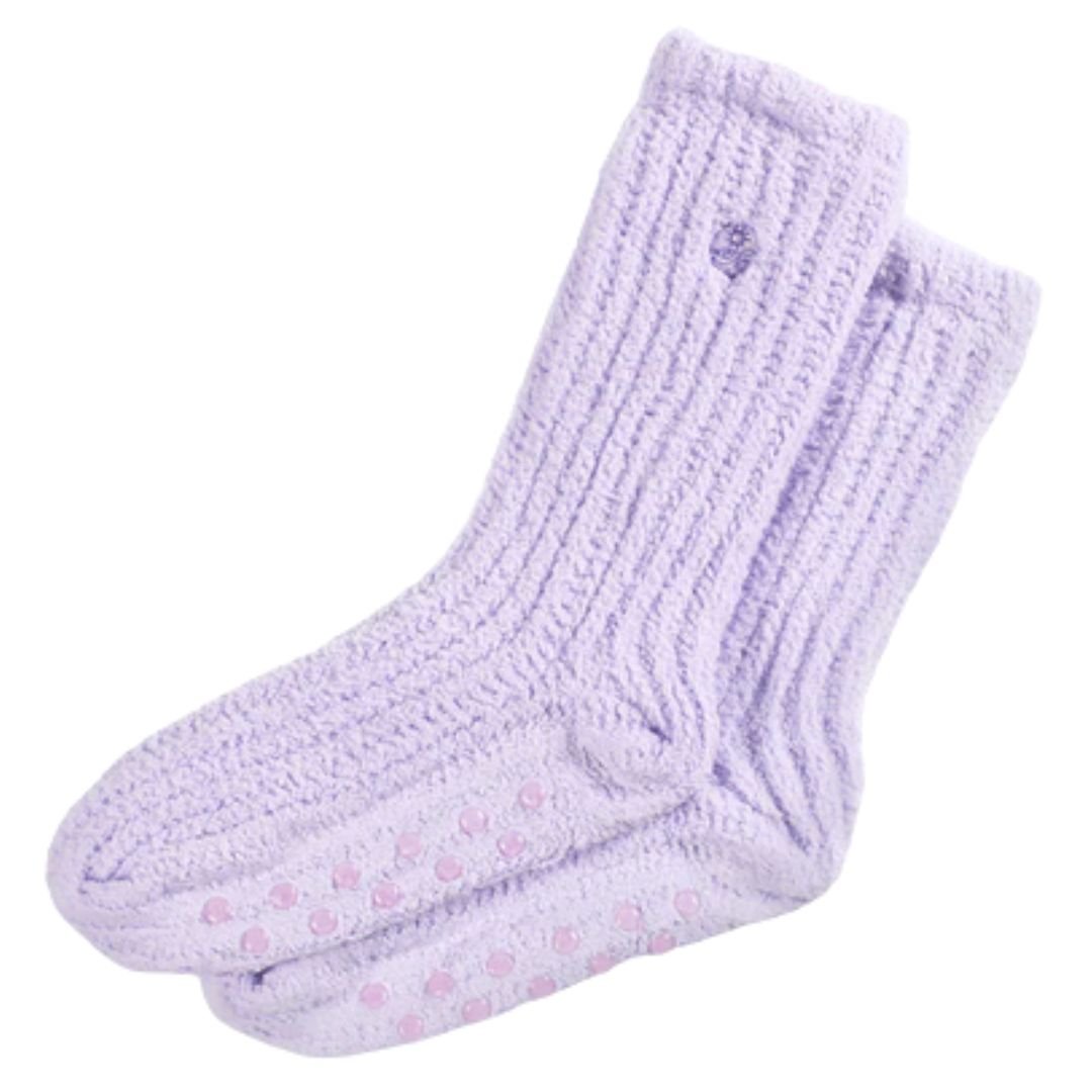 Women's Pastel Shea Butter Socks w/ Grippers - Light Pink