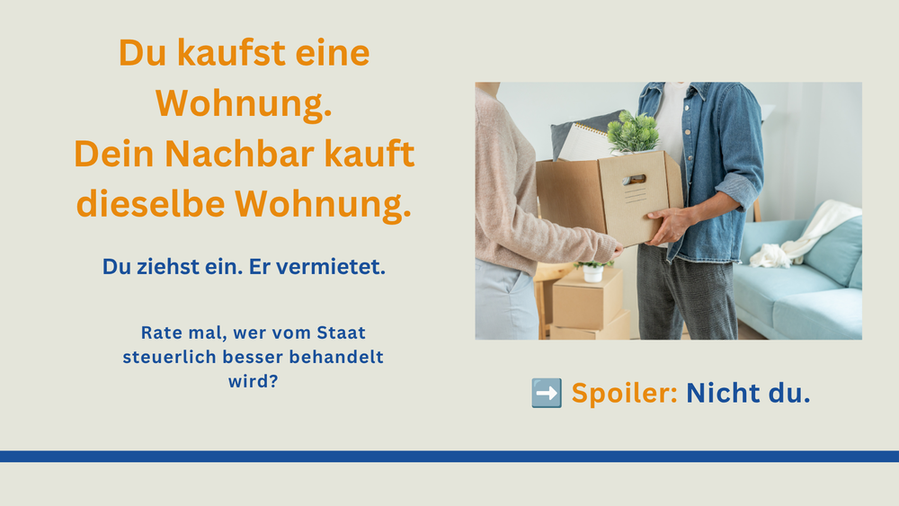 Der größte Fehler beim Immobilienkauf? Selbst einziehen.