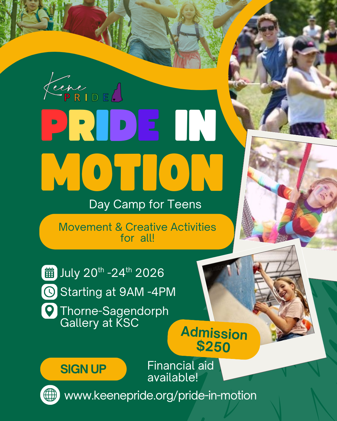 Pride In Motion Summer Camp for Teens