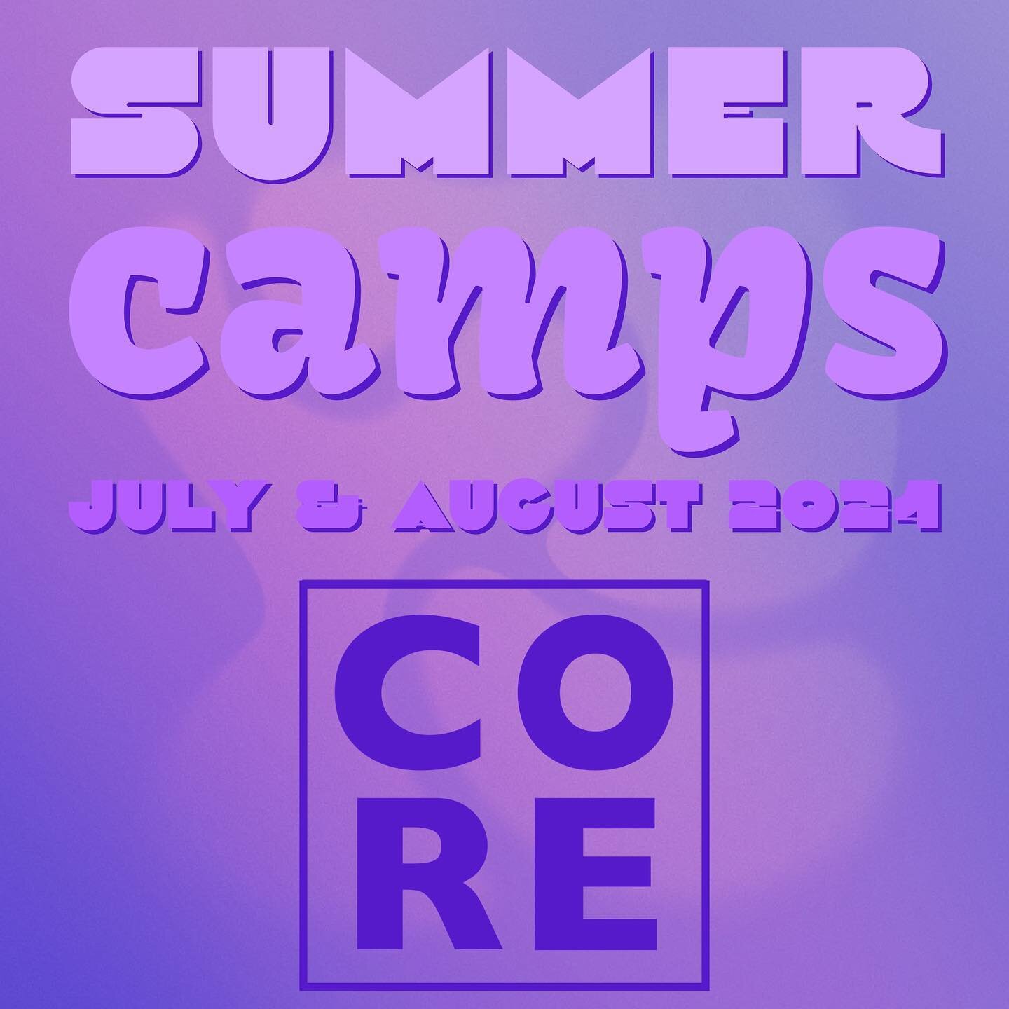 ☀️ Core Dance Collective&rsquo;s summer day camps are back for 2024!! ☀️ We are so excited to announce our 5 weeks of day camps 📢 With new themes each week and NEW camps separated by age, we are so excited for another summer full of dance-centred fu