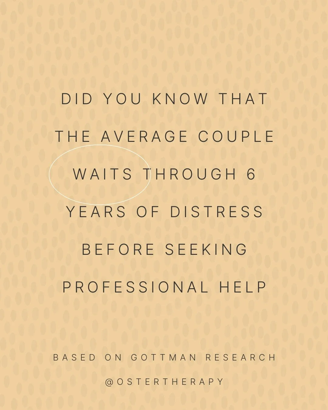 Did you know the average couple waits six years of distress before seeking professional help?
That&rsquo;s six years of missed opportunities for growth, healing, and deeper connection.
Seeking support early can change the course of your relationship 