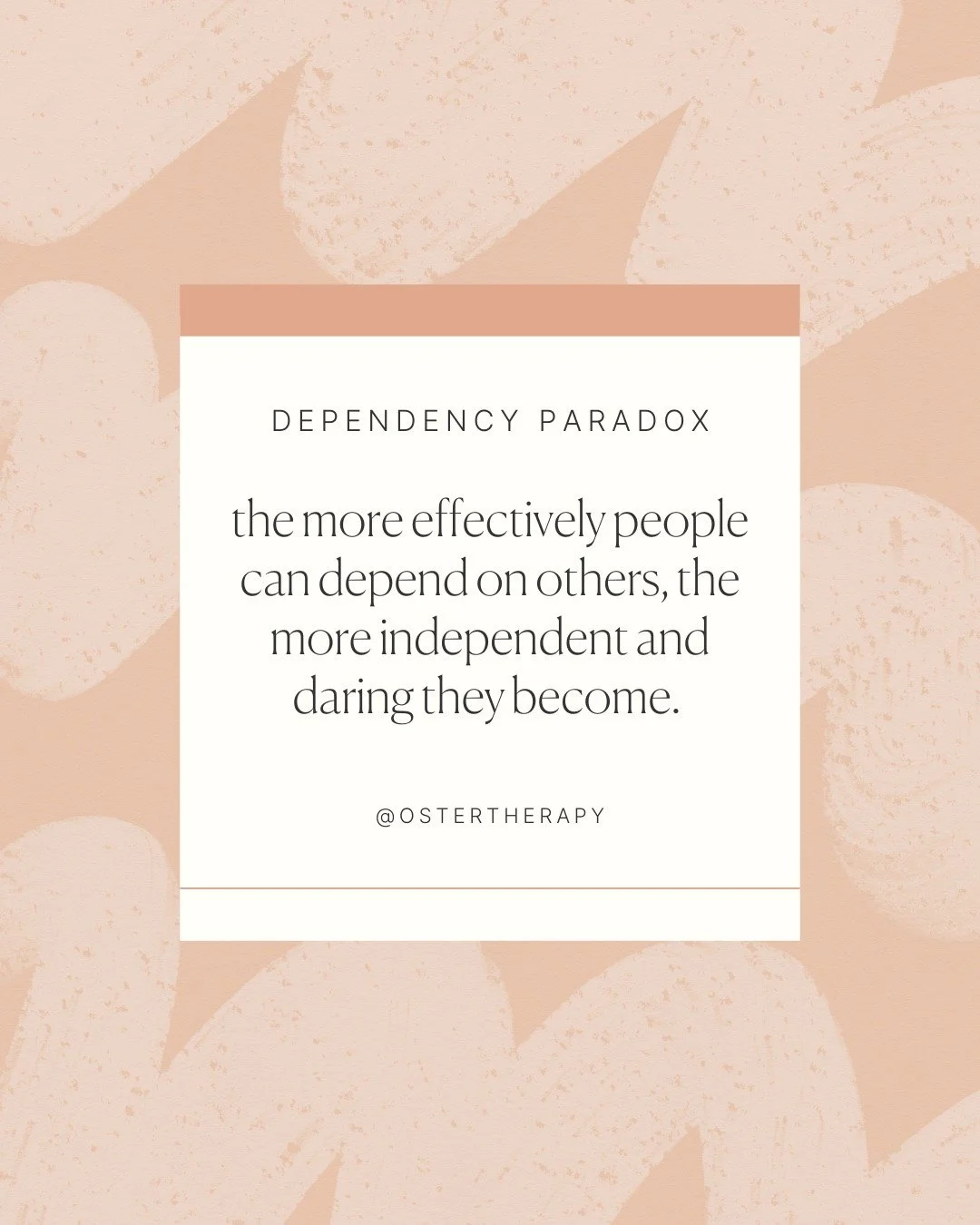 When people learn to rely on others with trust, they often find the freedom to be more independent and take bigger risks. Connection can fuel courage.