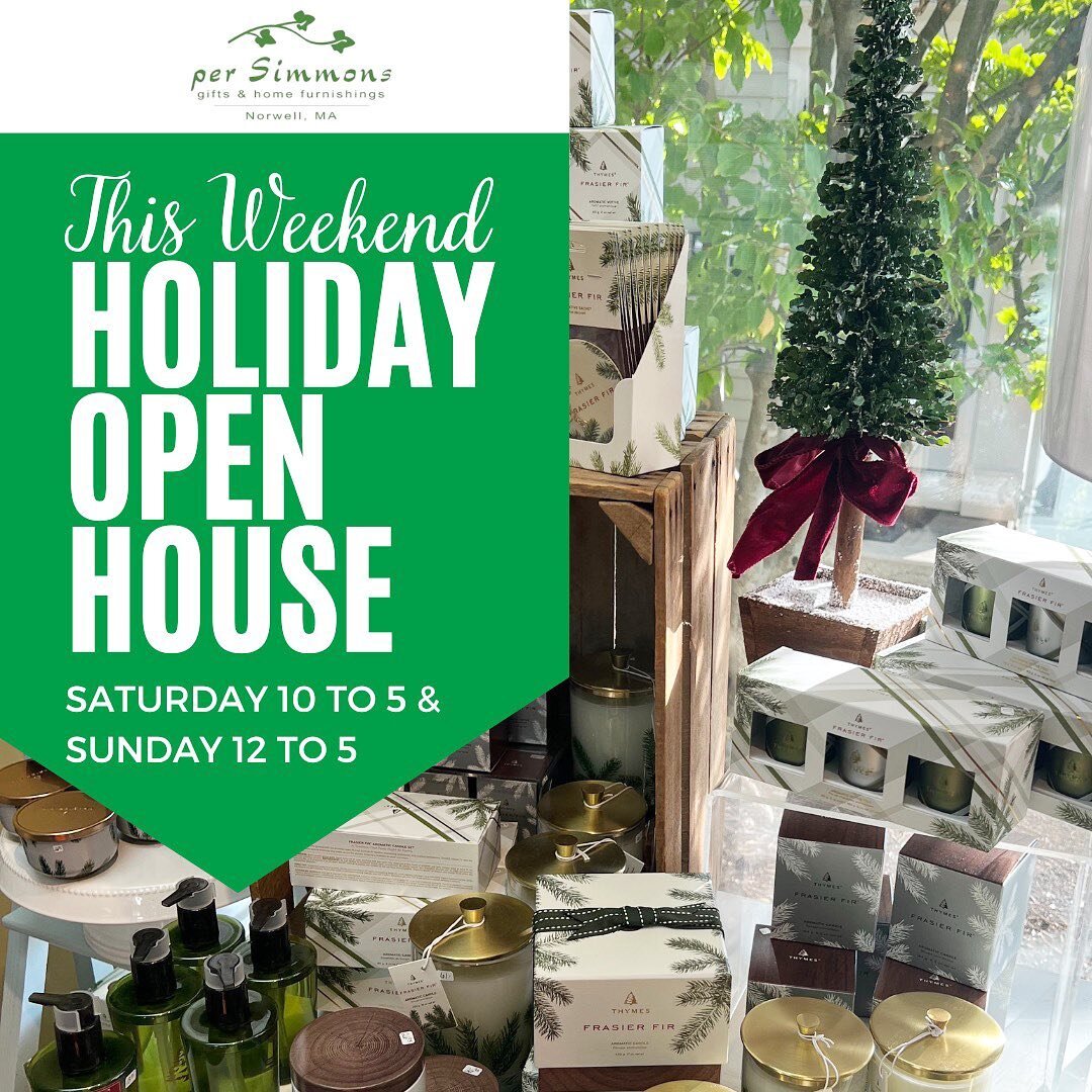 JOIN US for our Holiday Open House this weekend!

So many fun things happening at persimmons:

✨Lola trunk show both Saturday and Sunday
✨Susannah from Dovera designs will be here Sunday with her beautiful bracelets and more!!
✨Light refreshments wil