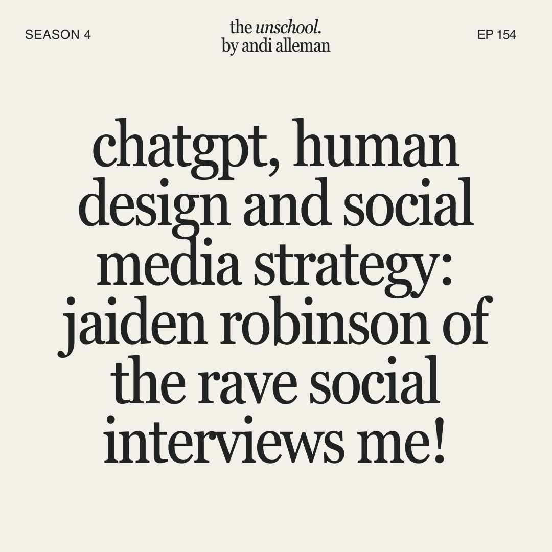 ChatGPT, human design and social media strategy: Jaiden Robinson of the rave social interviews me!