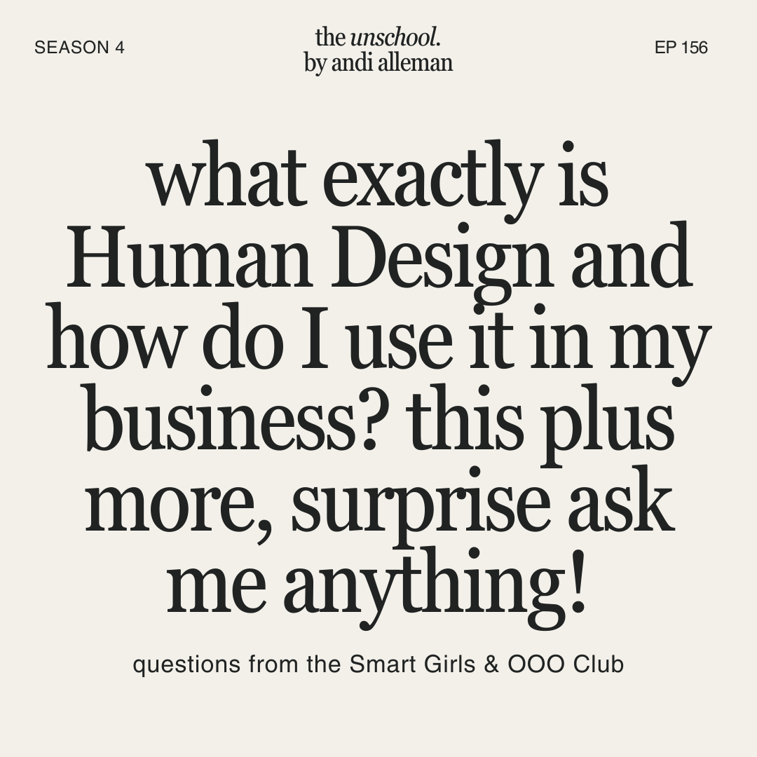 What exactly is Human Design and how do I use it in my business? this plus more, surprise ask me anything! questions from the smart girls and OOO club members