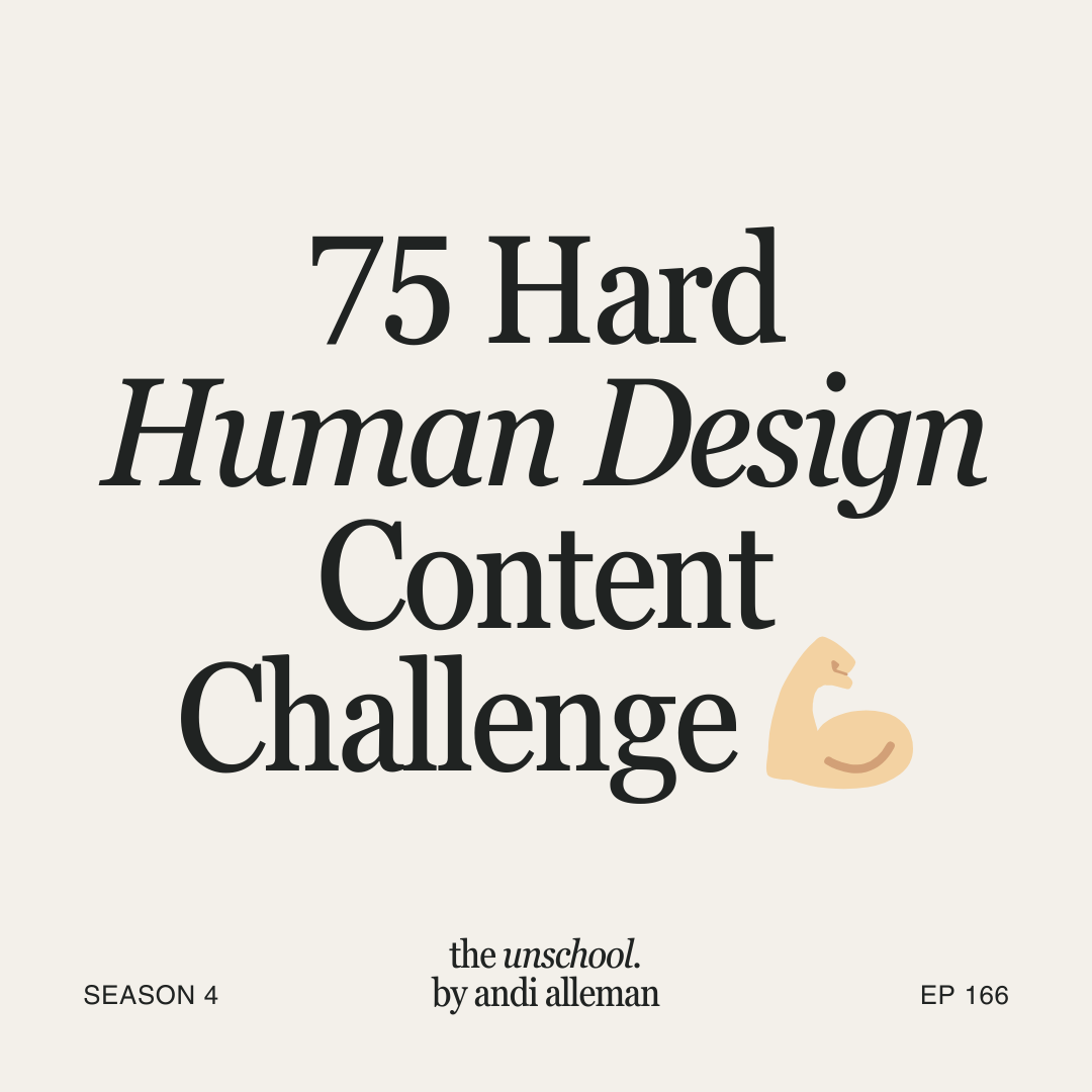 75-Day Human Design Content Challenge (mini episode!)