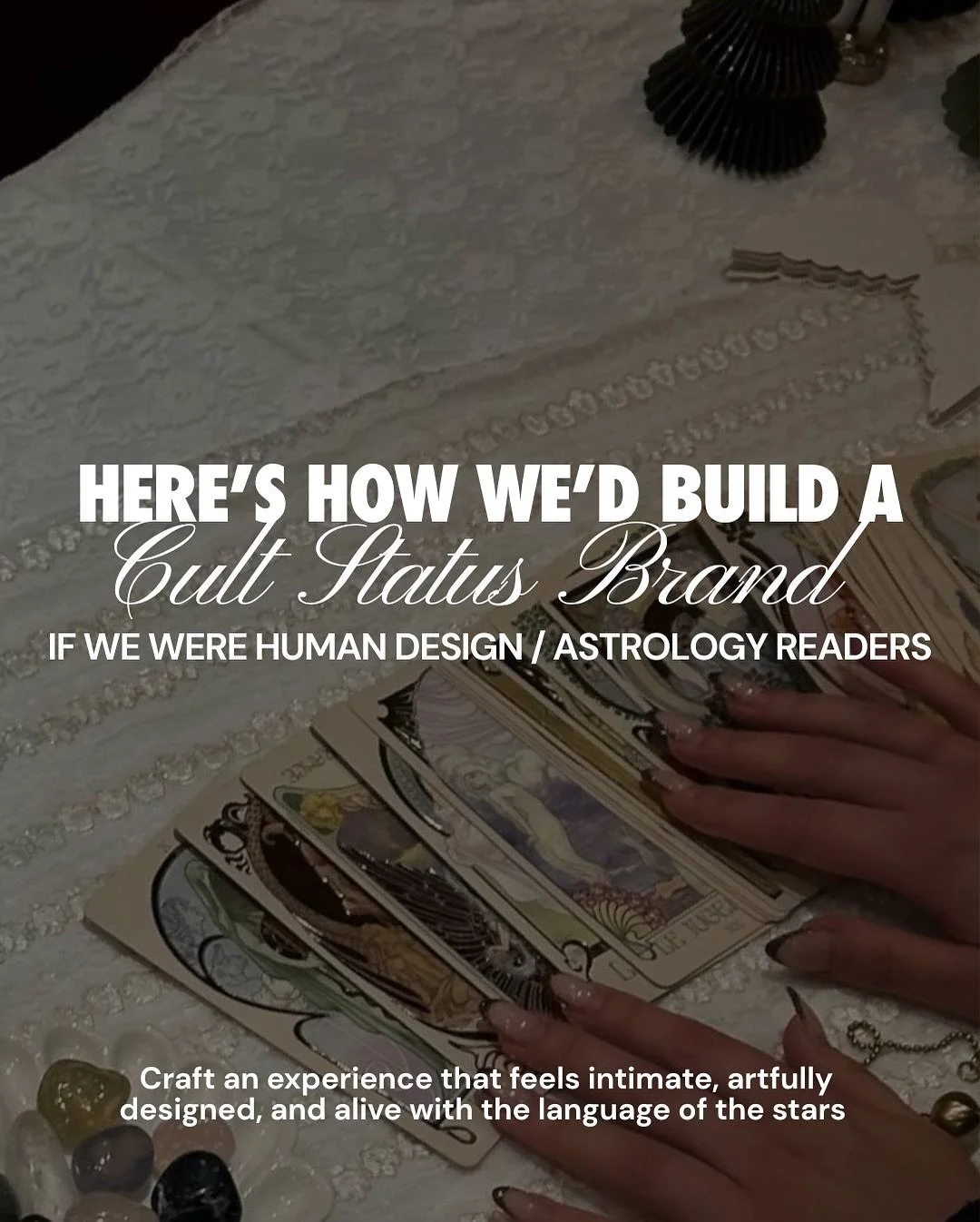 On our most requested list: how we&rsquo;d build a cult brand as an astrologer or human design reader.

Delivered 💌

So last month we created a beta 1:1 brand consulting service and tbh, ya&rsquo;ll booked us out all the way until the end of Oct. 

