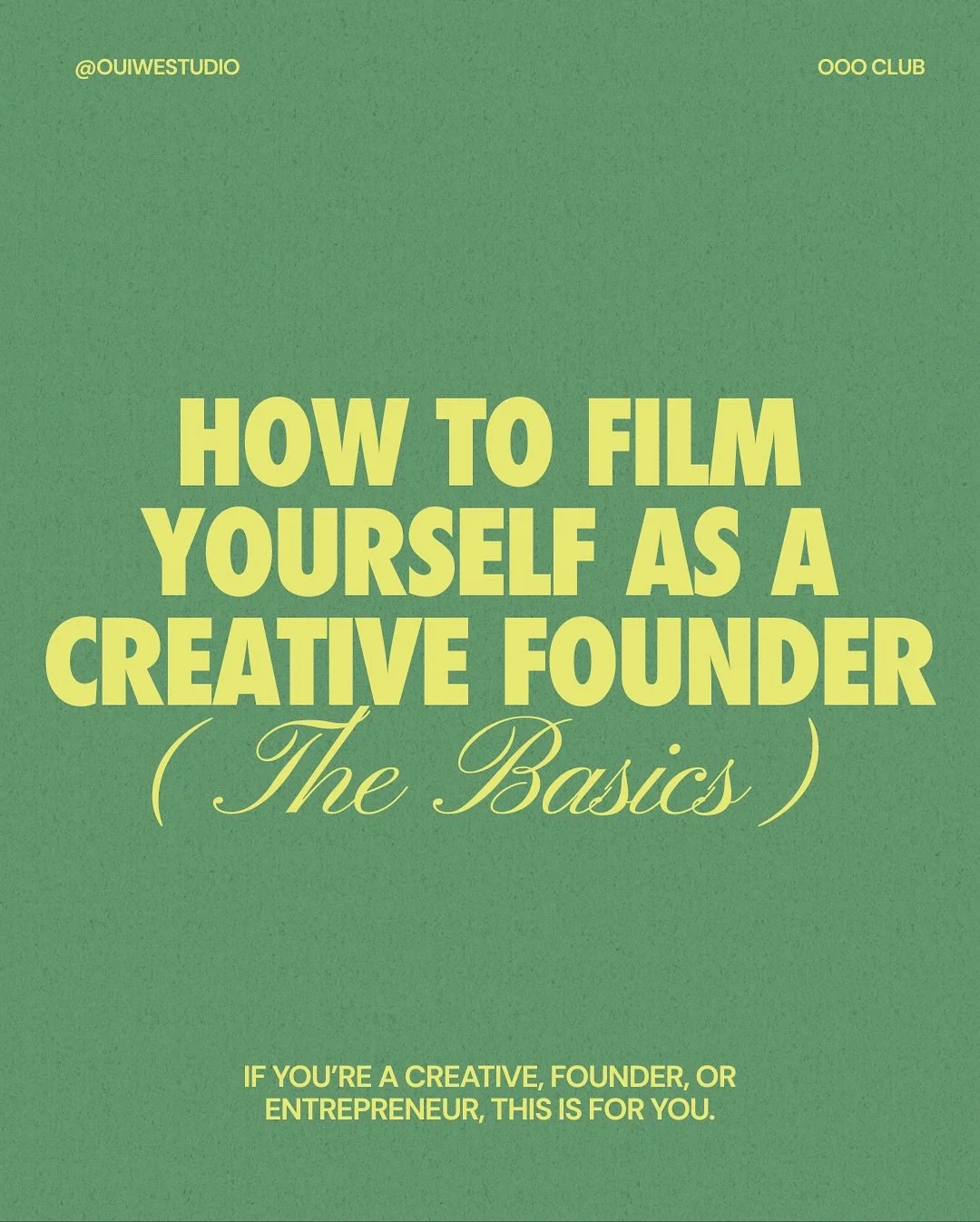 Comment CLUB to join this week&rsquo;s challenge inside OOO Club ✨

This week we&rsquo;re not just creating content, we&rsquo;re perfecting the craft of brand storytelling.

The 3 Post Framework Challenge is all about building a cult-status brand thr