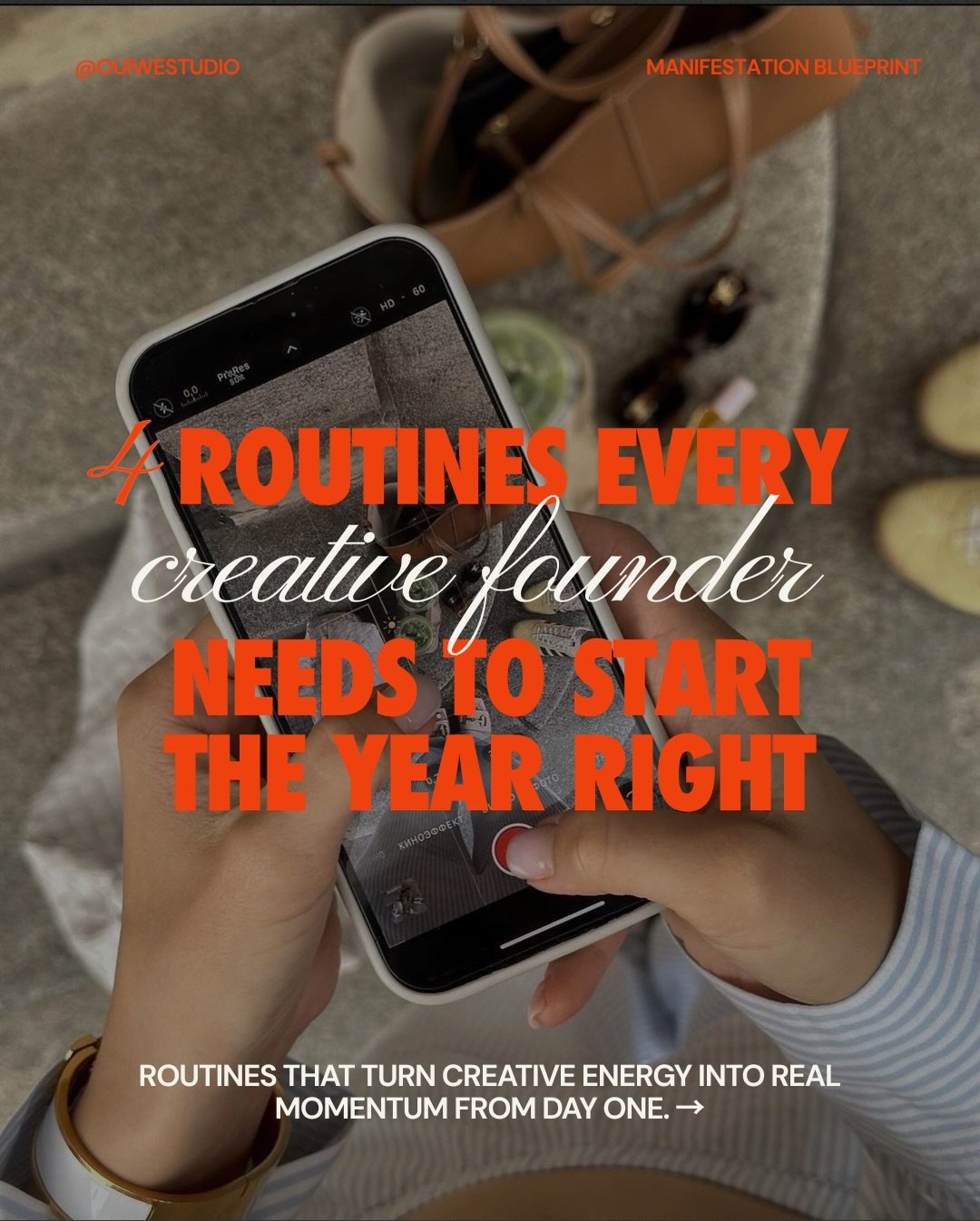 Routines that turn creative energy into real momentum. 

This is how intention becomes execution. The Manifestation Blueprint turns vision into grounded action&mdash;daily, weekly, monthly. Because busy founders chase momentum, while intentional foun