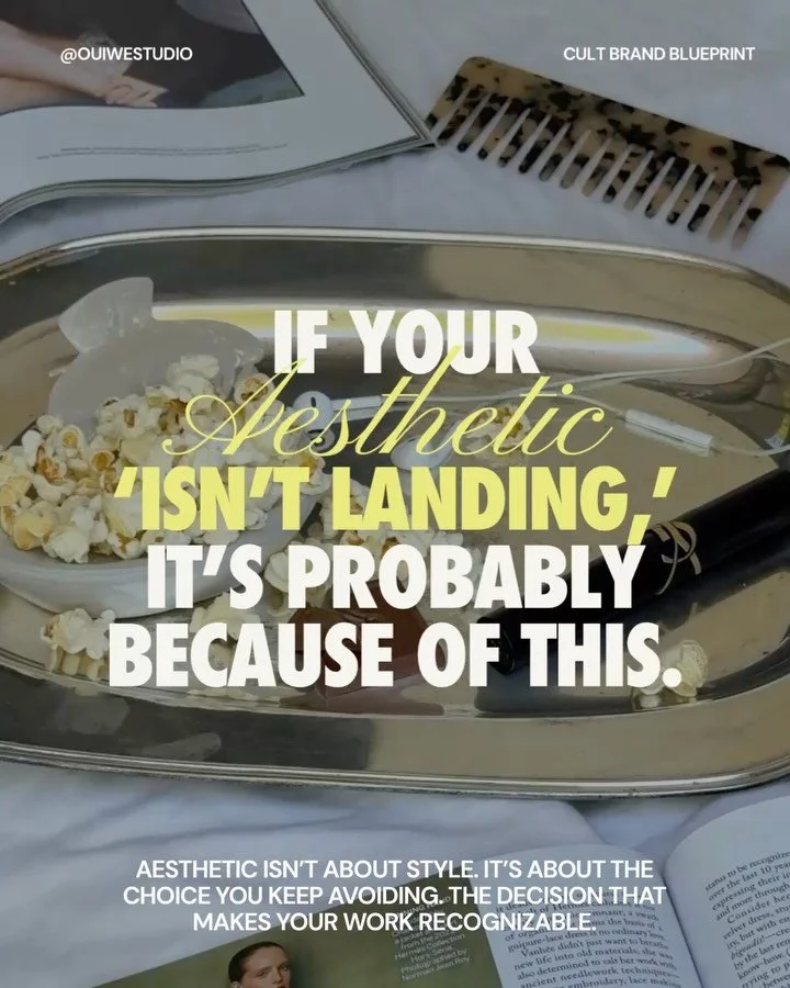 You might think your brand and your aesthetic are the same thing. They&rsquo;re not.

Get the ins &amp; outs of aesthetic for this year on slide 8. 💅🏼

Comment &ldquo;TASTE&rdquo; to join our free Cult Brand workshop coming up on 1/21. ✨