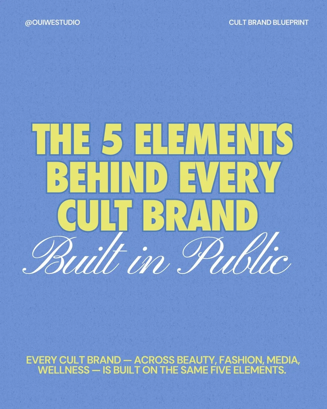 Get these 5 elements right and you&rsquo;ve got a cult brand on your hands. 

But the reality is every founder, creative and artist has had this moment.
 
You&rsquo;re sitting on a pile of drafts, saved Reels, half-finished ideas &mdash; and somehow 