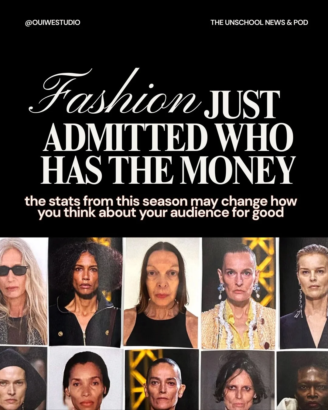 I read the @vvfriedman piece in the NY Times on Sunday. Me, a woman her 40s seeing faces my age on the cover of the style section: &ldquo;The Fashion Industry Wakes Up to Older Women&rdquo;. I sent that article to half the brand founders I know. 

Ou