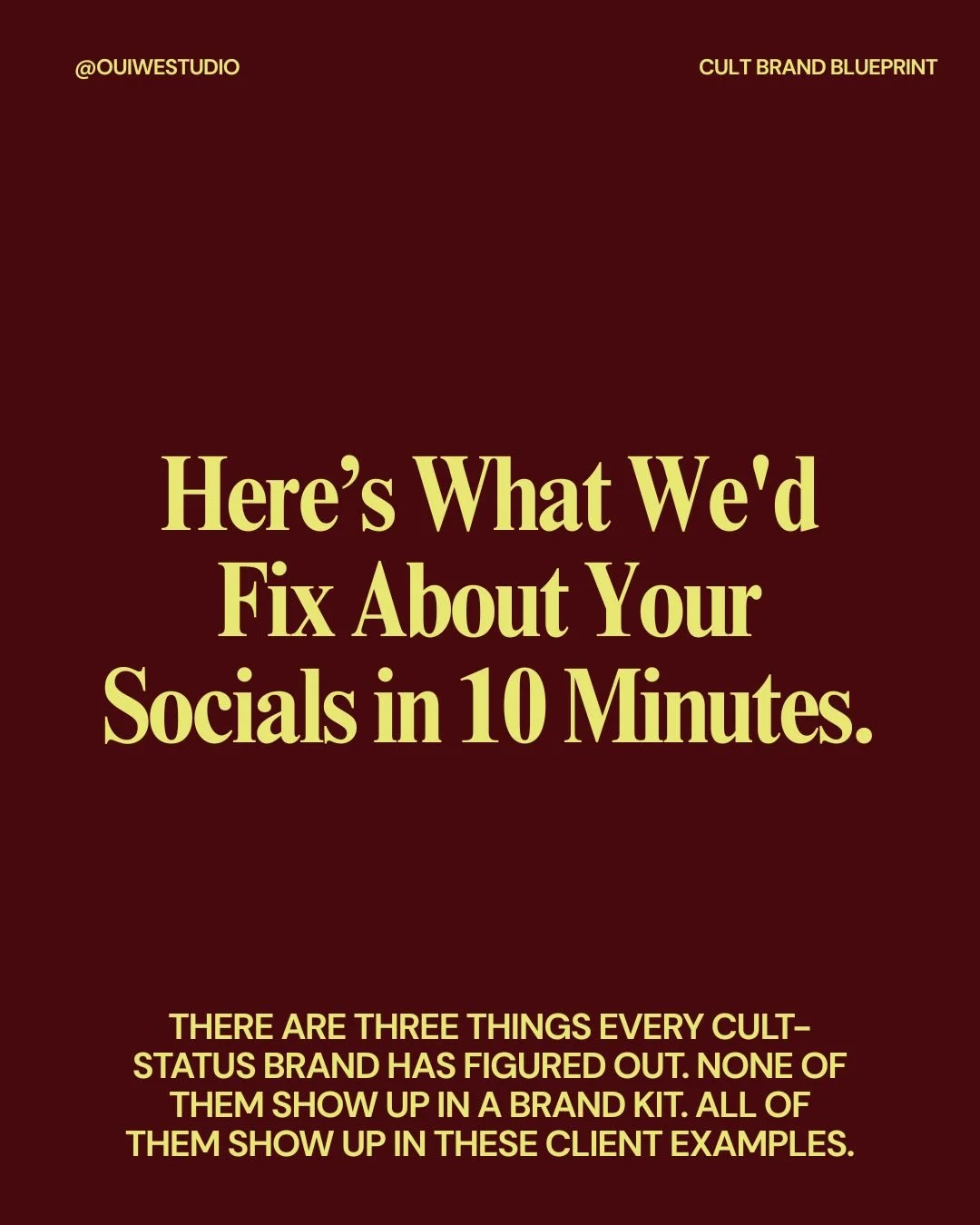 The 10 minute content audit ✨

There are a few things you need to be successful on socials that have nothing to do with your fonts, your colors, or your logo. 

Most people are so focused on how their brand looks that they never get to what it actual