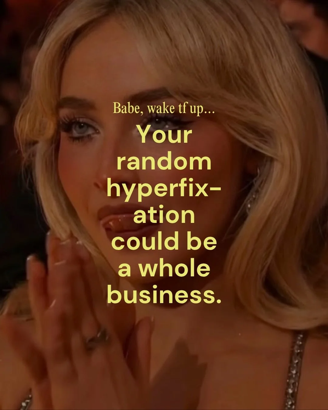 Babe, wake TF up, it&rsquo;s time to be the biggest deal in the room. 

The next issue of &ldquo;Must Be Nice&rdquo;, our founders weekly newsletter with cultural notes and cult status takes drops this weekend. Comment &ldquo;Must Be Nice&rdquo; to g