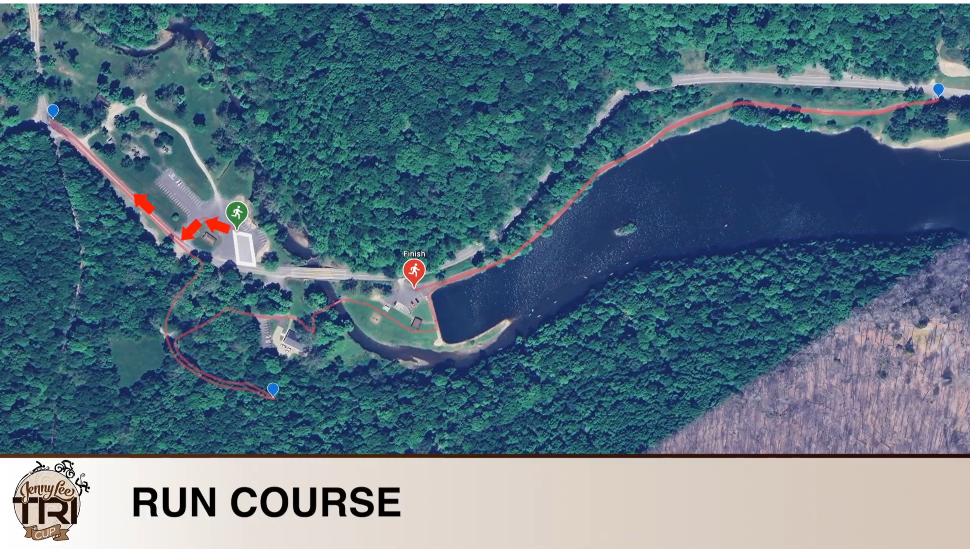 Jenny Lee Tri Cup Run Course at Bradys Run Park