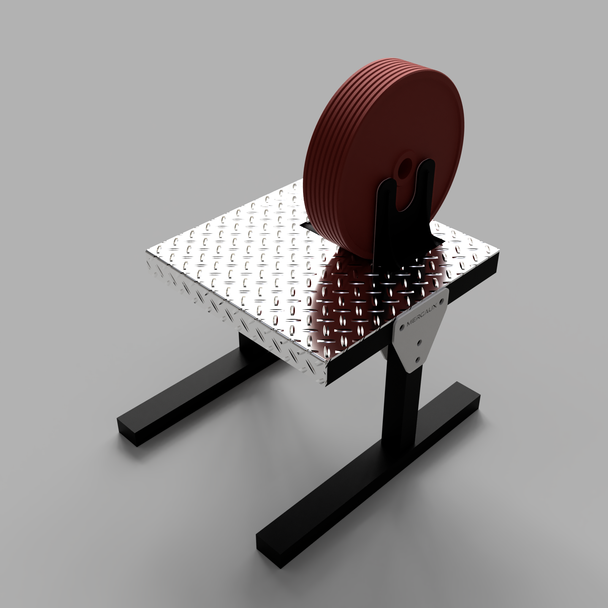 Steel loading step for heavy weighted dips
