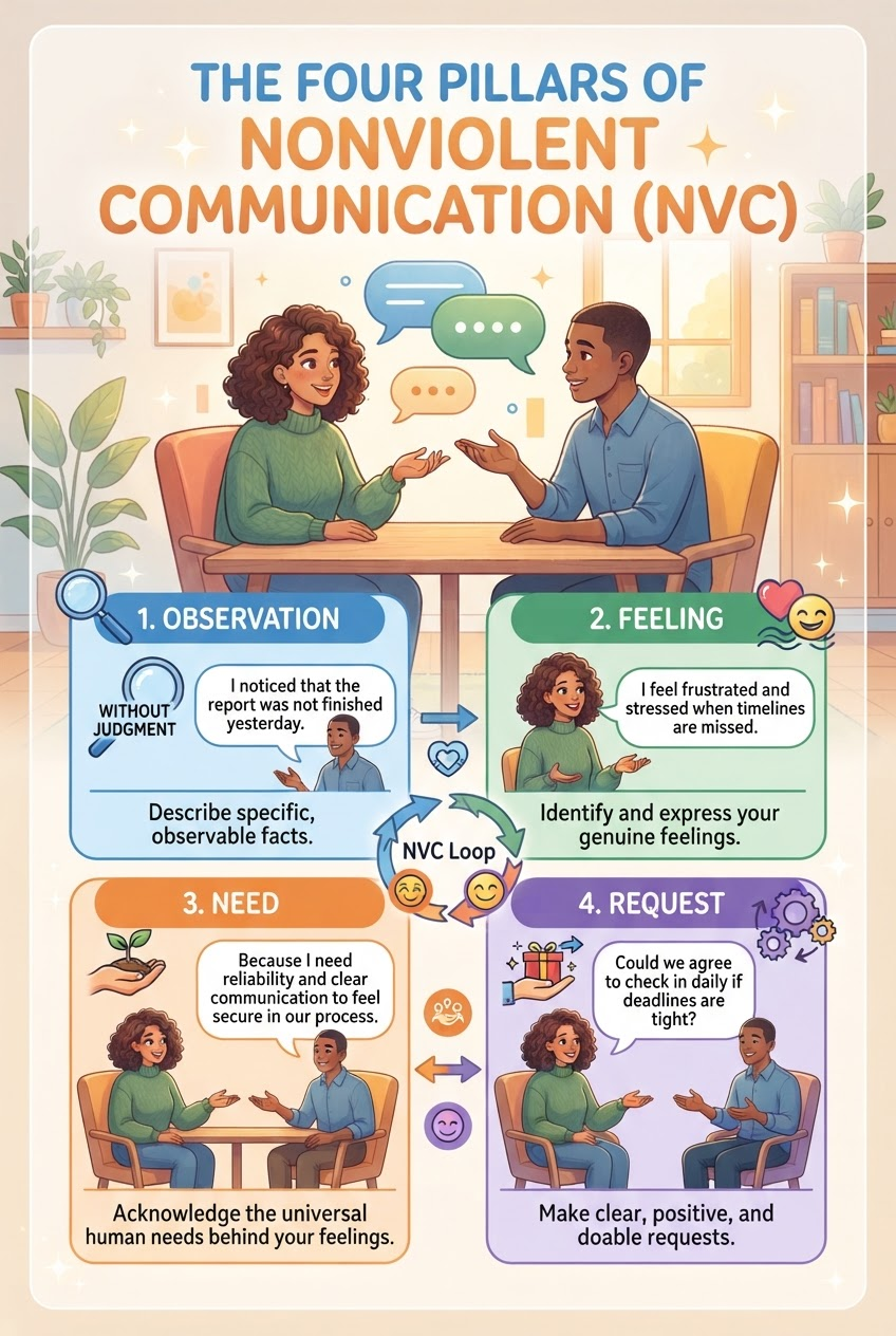 Nonviolent Communication: How to De‑Escalate Conflict and Communicate Effectively