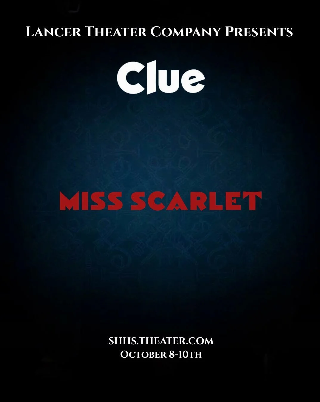 Well, well, well, looks like our opening show is TOMORROW! Introducing Sabrina Lopez as Miss Scarlet, the D.C. socialite 💄 Haven&rsquo;t gotten your Clue tickets yet? &mdash; ain&rsquo;t that the million dollar question 💋 Don&rsquo;t wait, get your