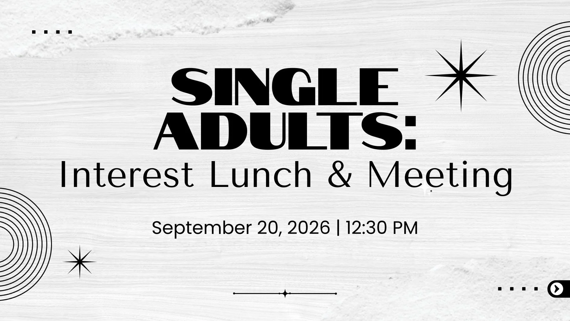 Single Adults Interest Meeting