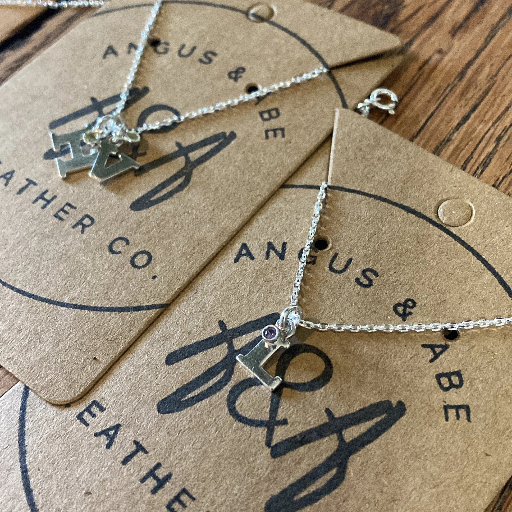 Preorder Letter and Birthstone Necklace