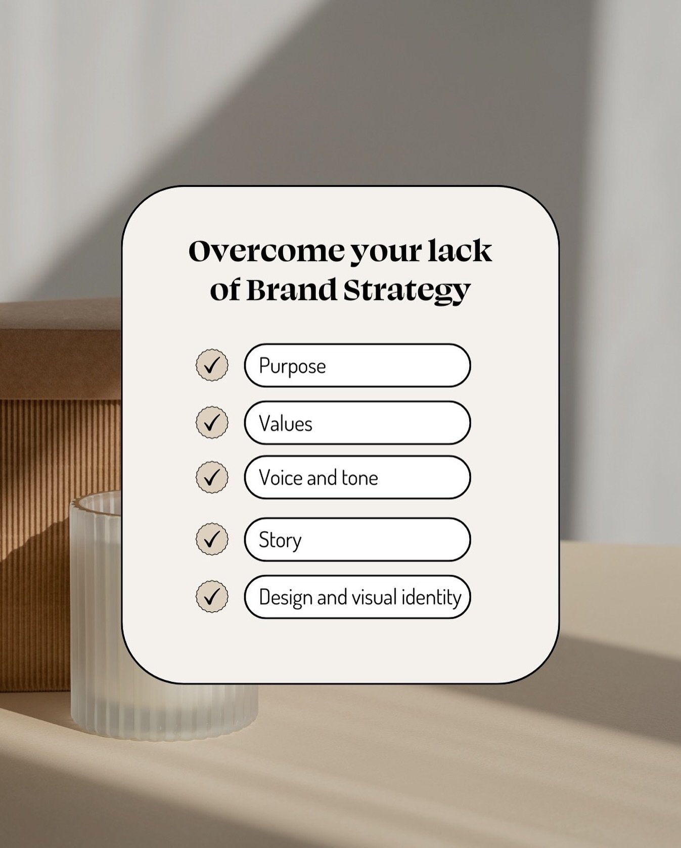 Steal our blueprint to a successful Brand Strategy 😎

Lacking a brand strategy is a common struggle for business owners, and we are here to help you fix it!

✨ Make sure you save this post to implement it.

Before you begin, you must answer the foll