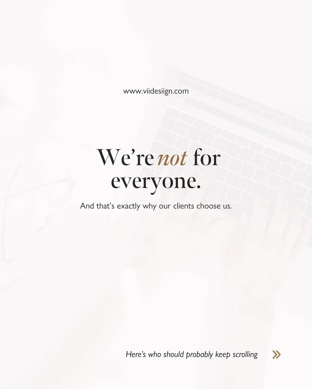 We&rsquo;re a strategic branding studio, not a design-on-demand service.

At ViiDesiign Studio, we work with visionary founders who want more than just &ldquo;aesthetic.&rdquo; They want alignment. Depth. Timeless presence. That&rsquo;s exactly why w