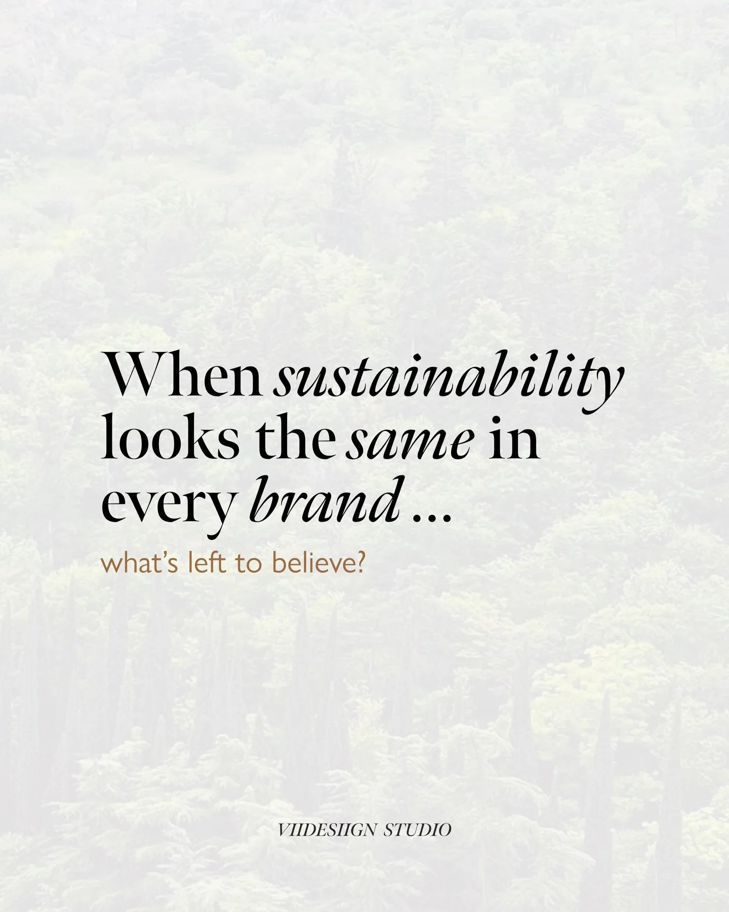 You don&rsquo;t need another &ldquo;sustainable aesthetic.&rdquo;

You need a brand that won&rsquo;t apologise for being principled, different, or quietly radical.

Because sameness doesn&rsquo;t build trust but discernment does.

The brands we belie