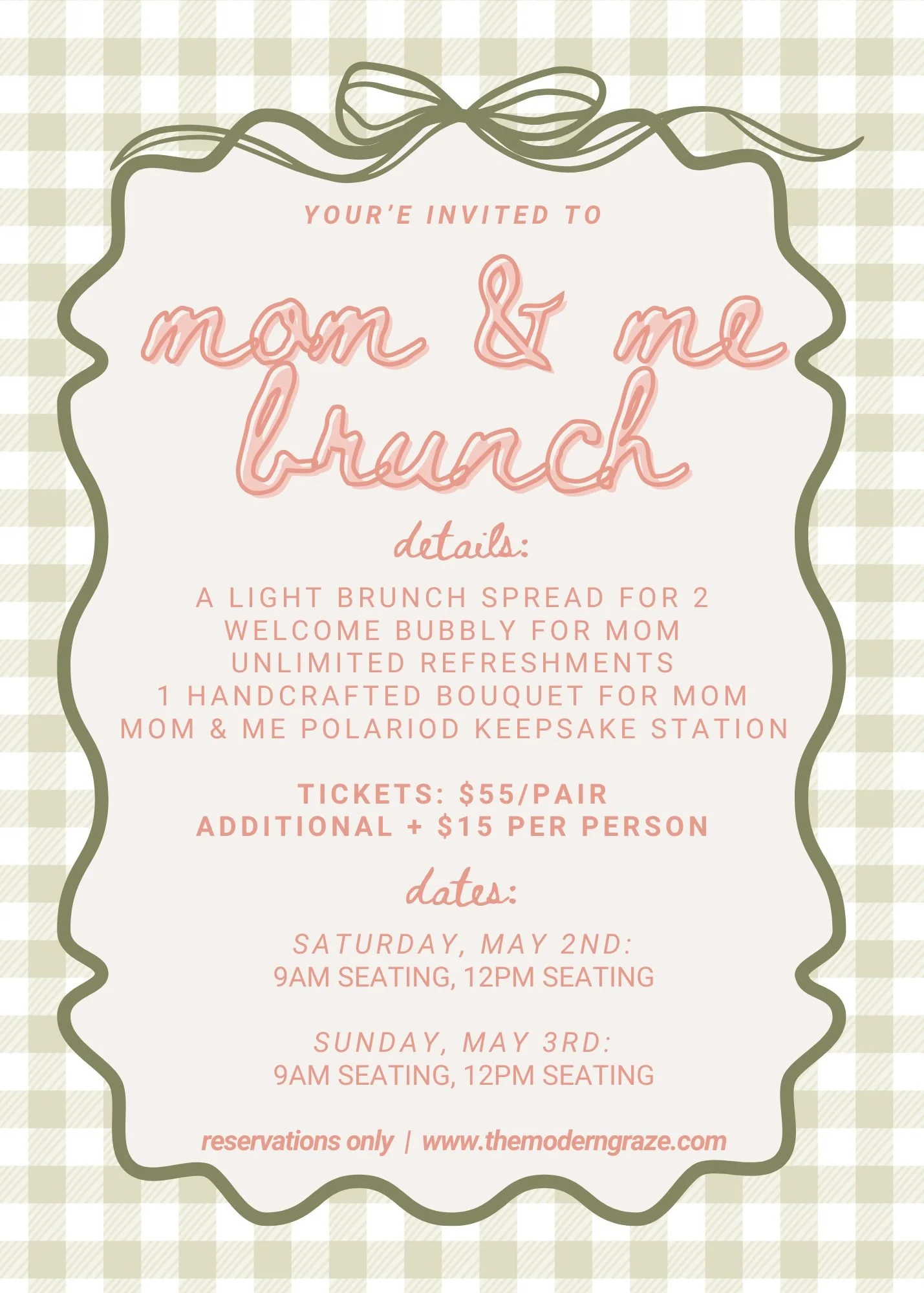 Mom & Me Brunch - May 2nd | 9am