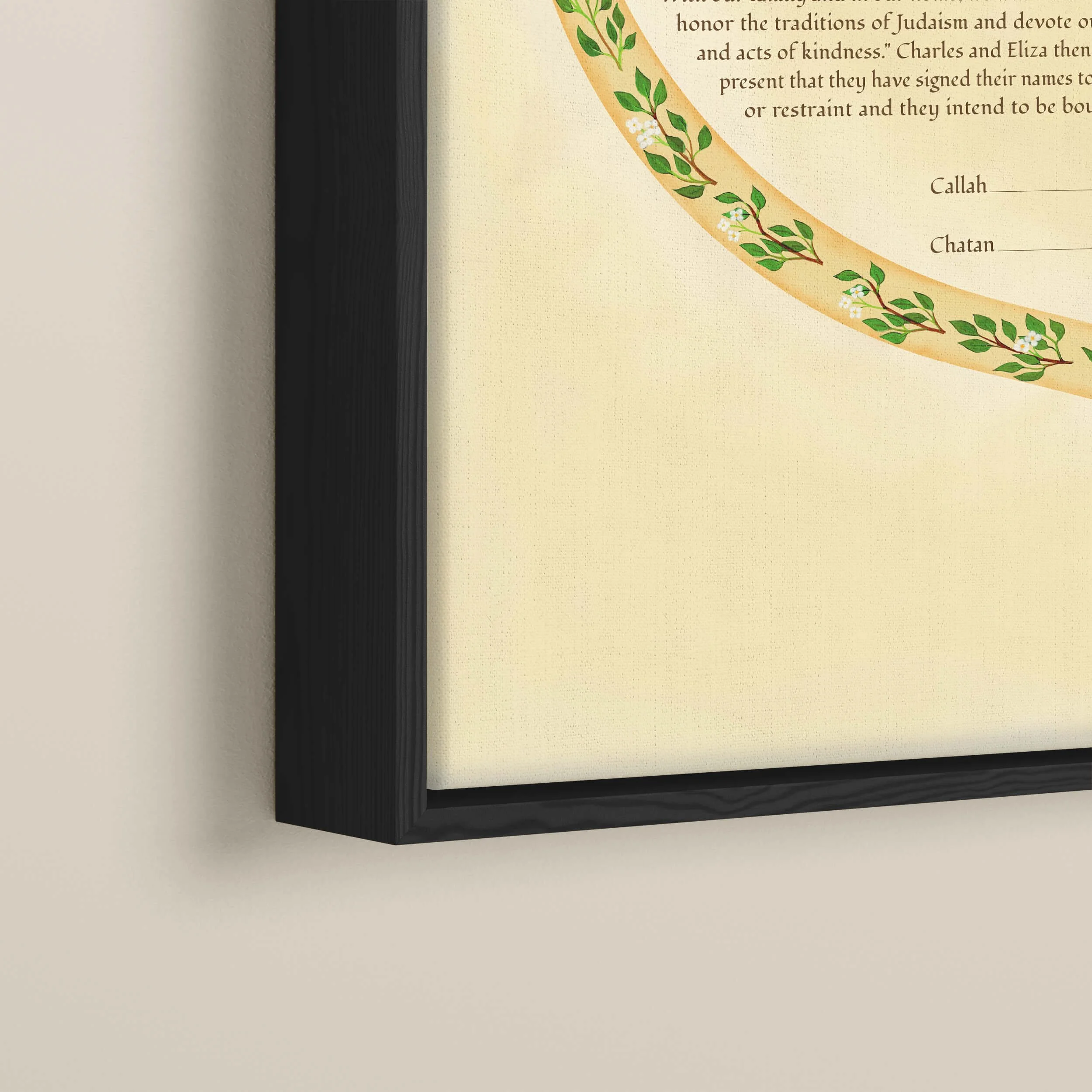 15 orange blossom ketubah angle float frame.jpg