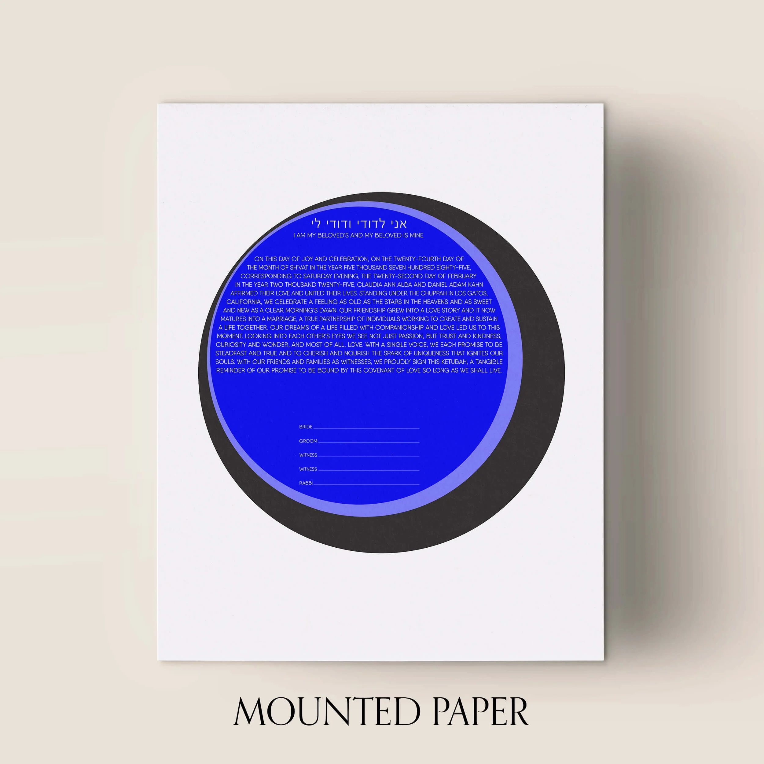 5 IKB ketubah mounted paper.jpg