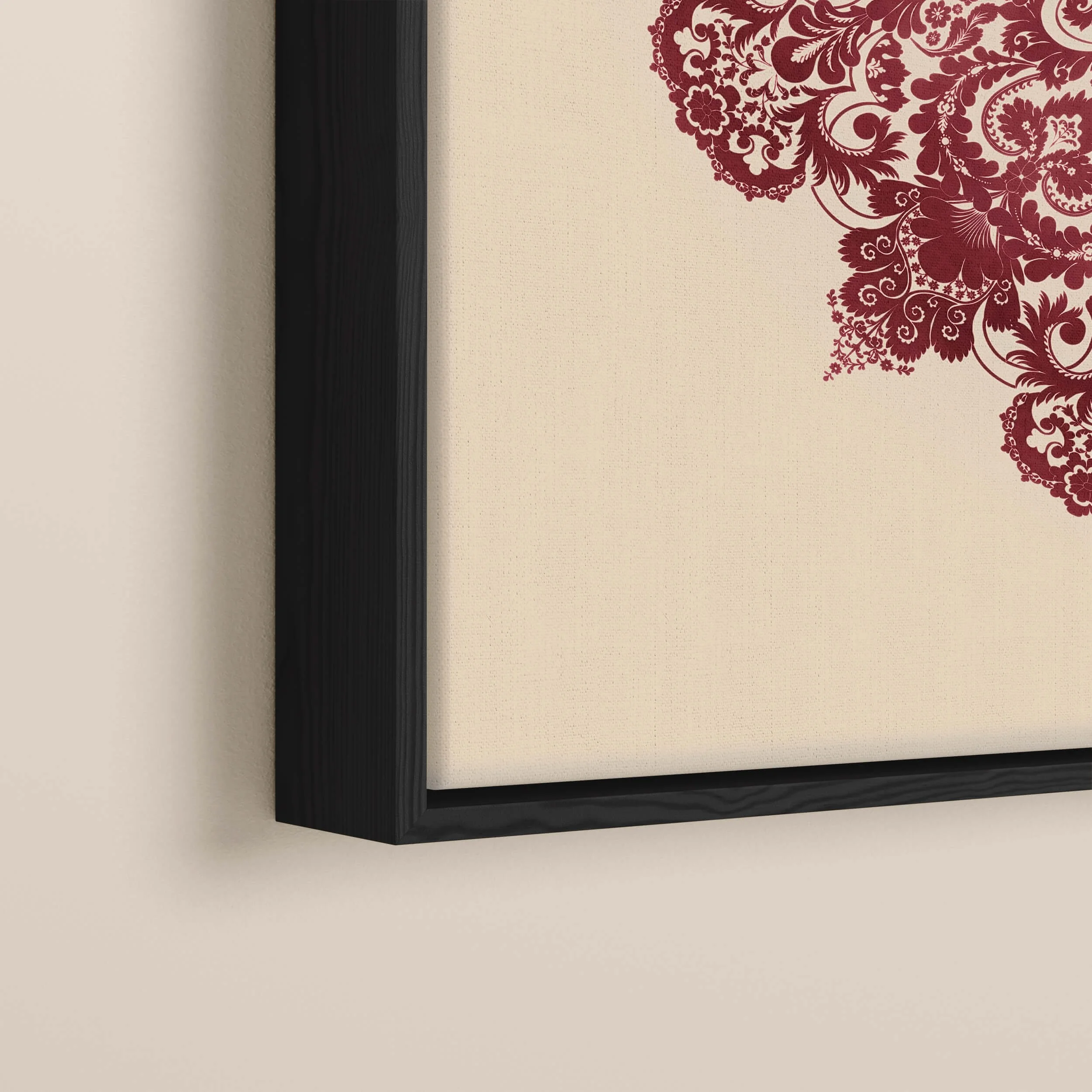 15 flor de vida burgundy ketubah angle float frame.jpg