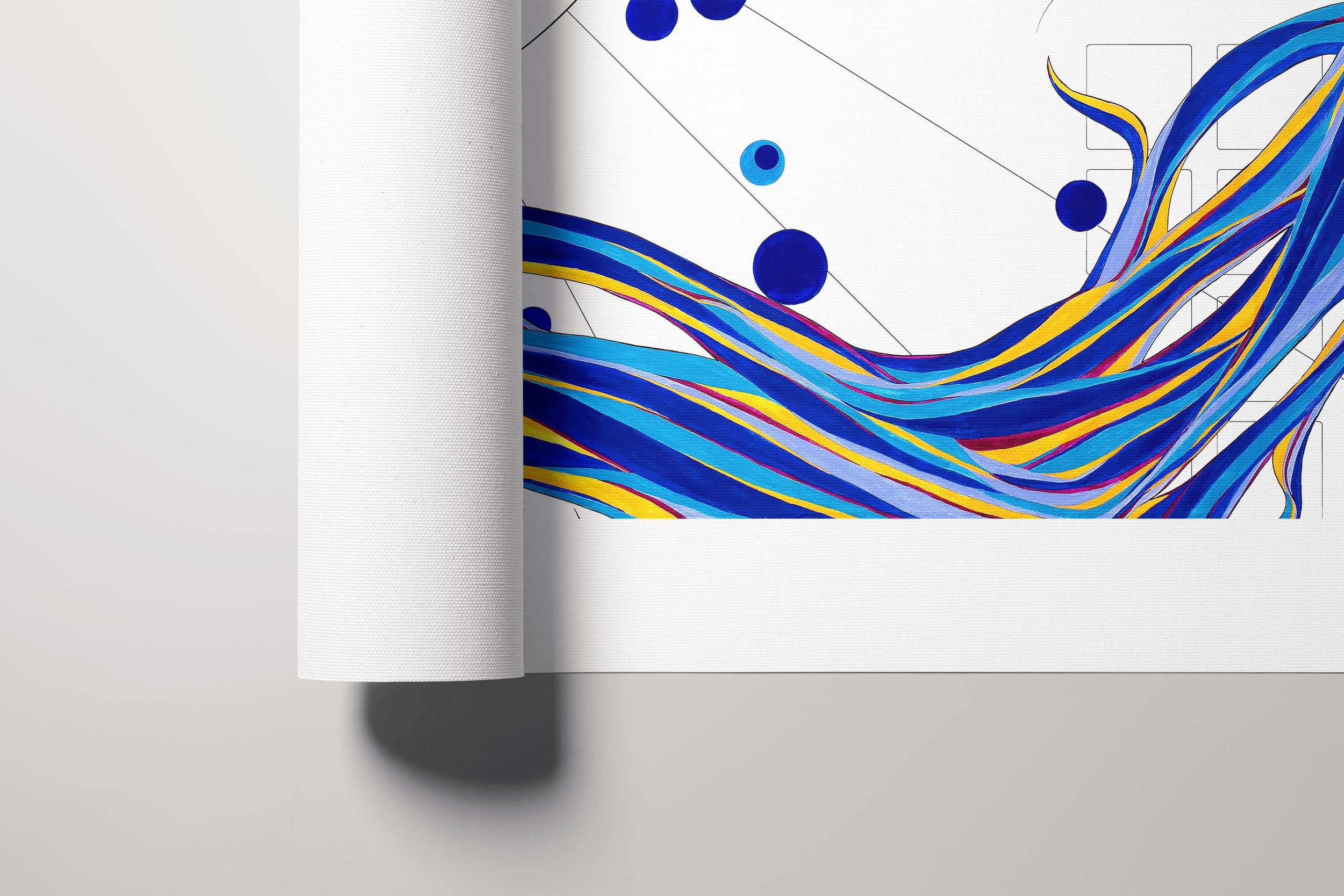 look the sun ketubah rolled canvas unrolling.jpg