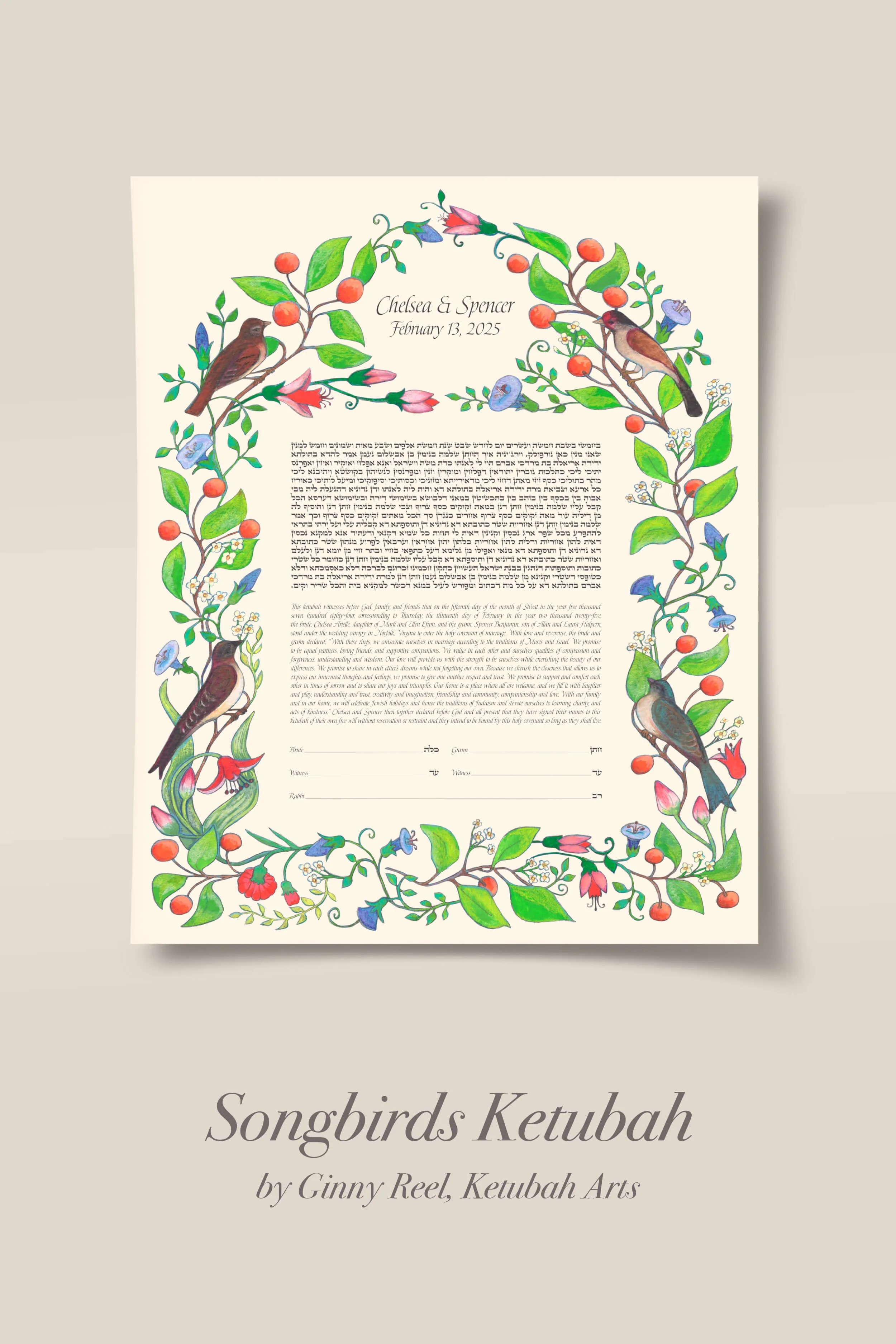 Songbirds ketubah Ginny Reel ketubah arts.jpg