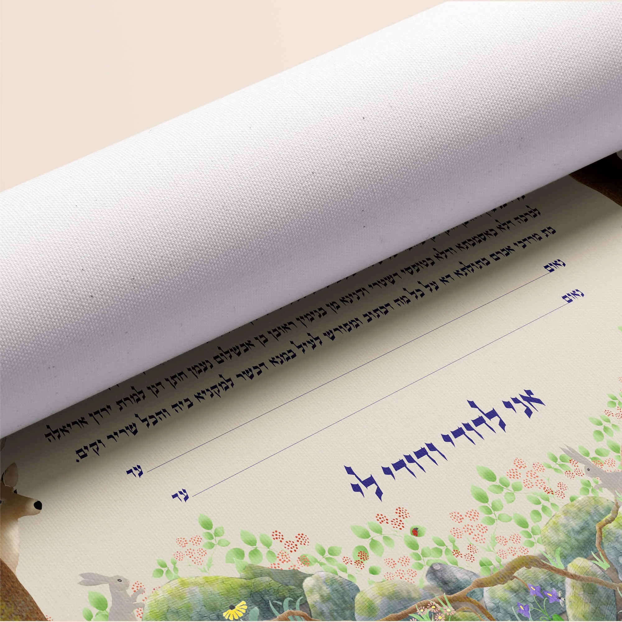 10 forest ketubah rolled canvas closeup 2.jpg
