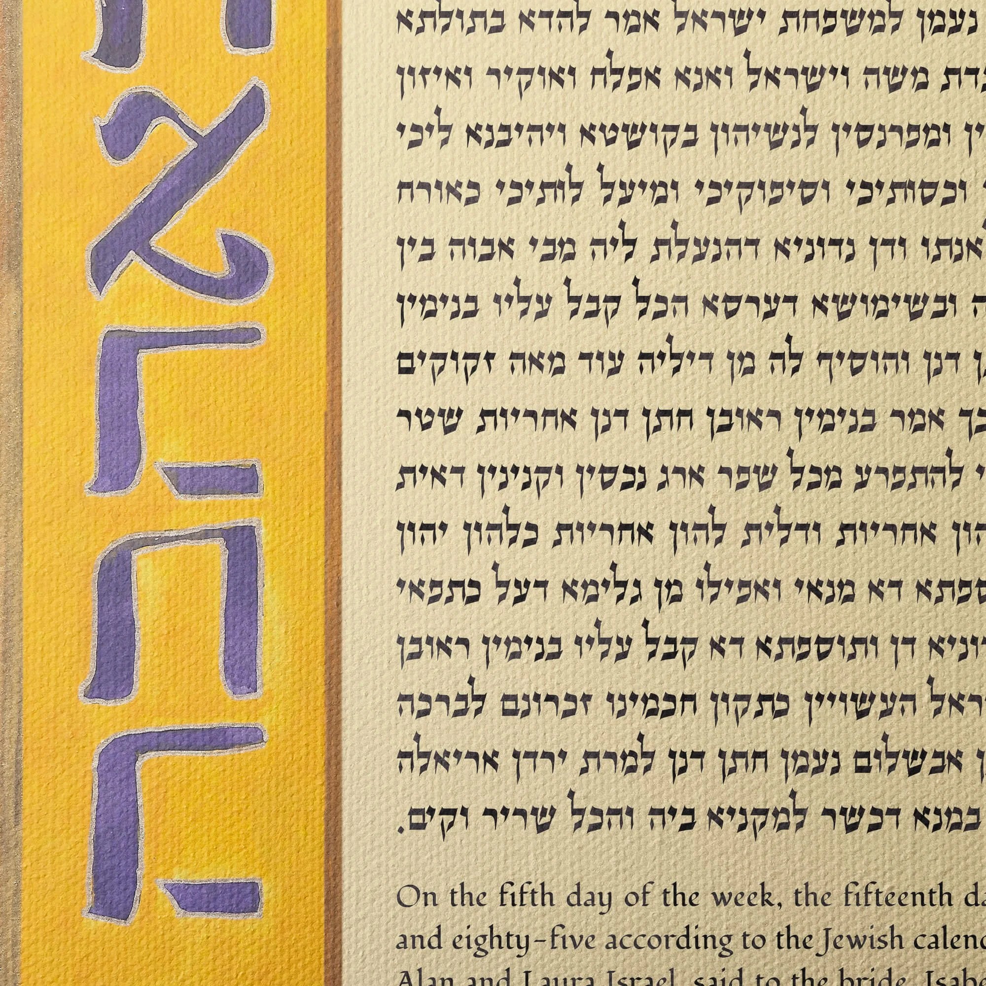 12 ahavah ketubah gallery canvas closeup 2.jpg