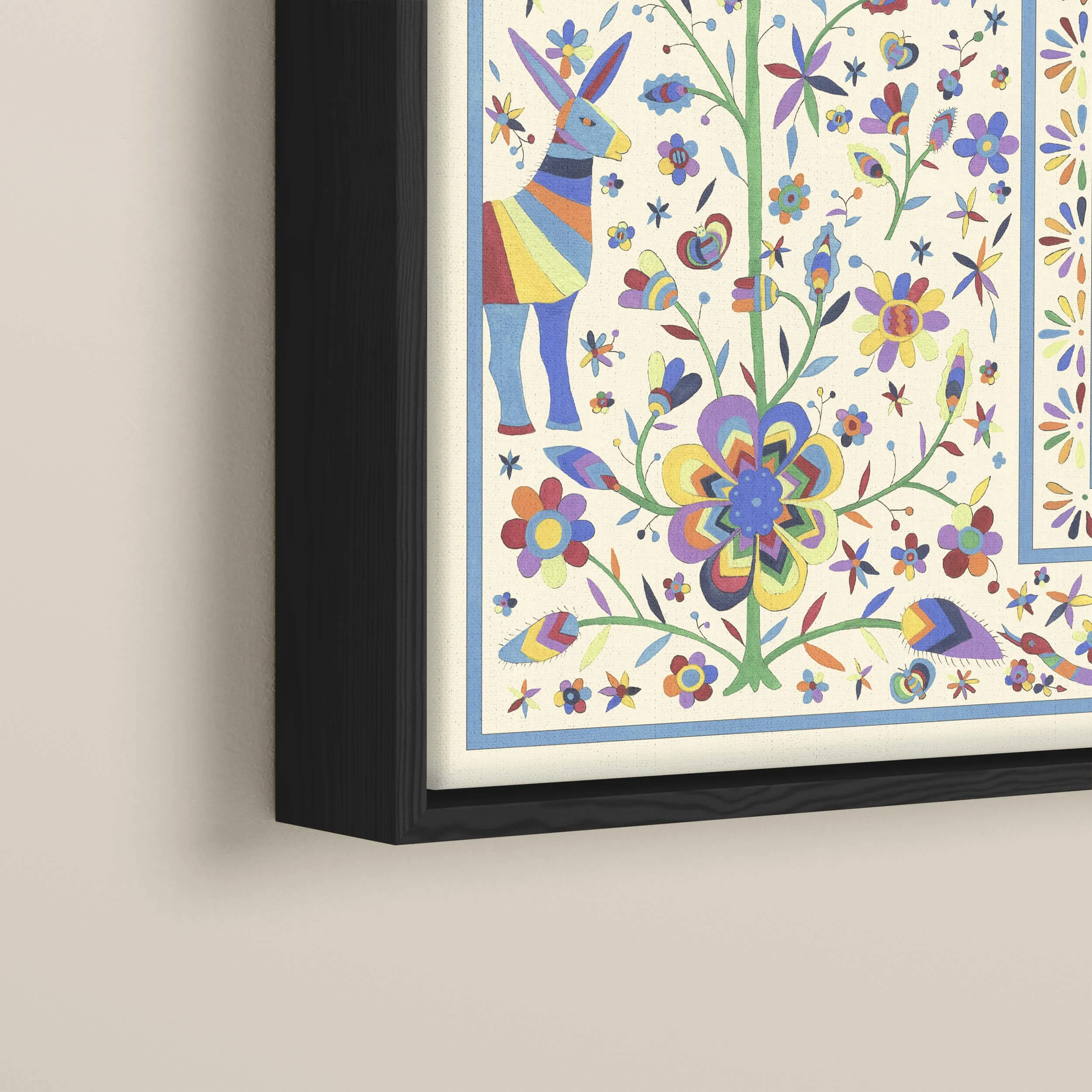15 mexican embroidery ketubah angle float frame.jpg