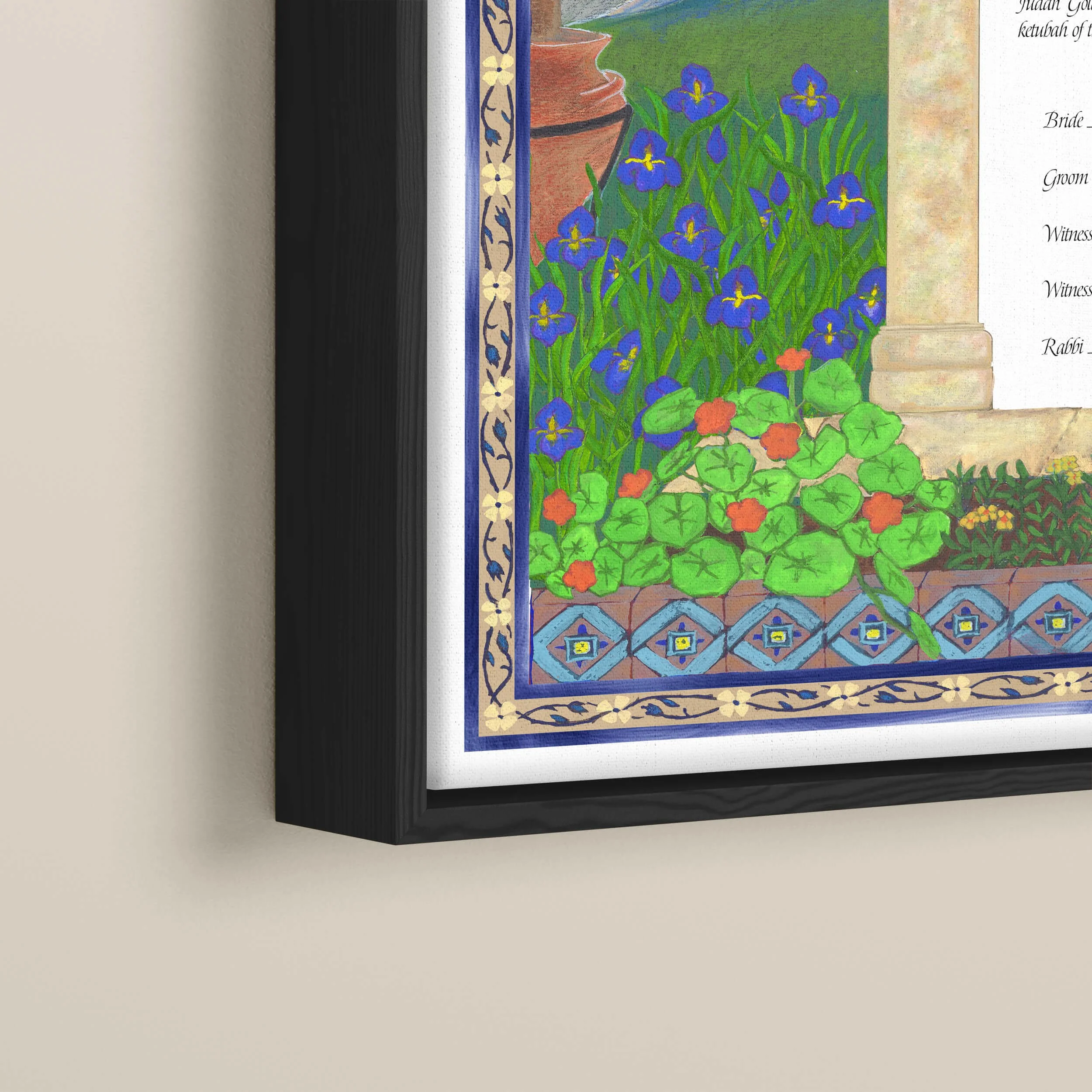 15 jerusalem ketubah angle float frame.jpg