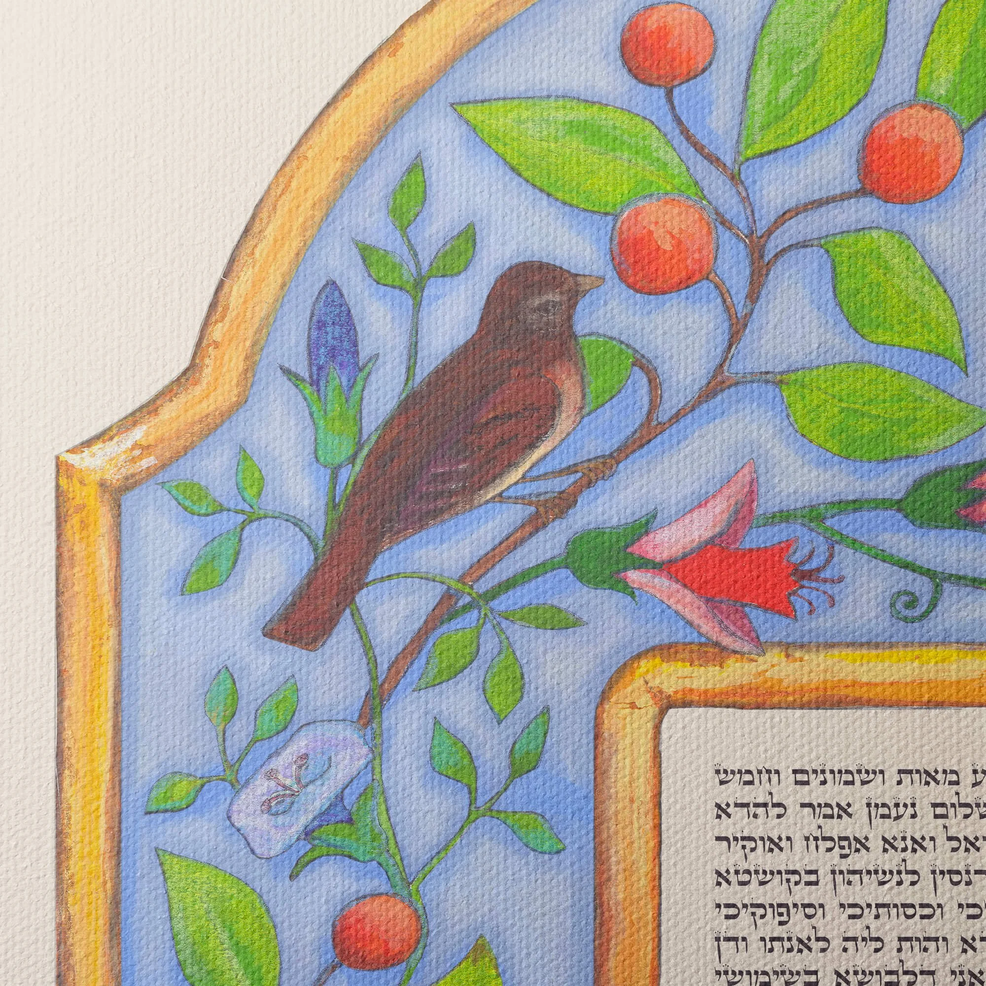 12 little birds ketubah gallery canvas closeup 2.jpg
