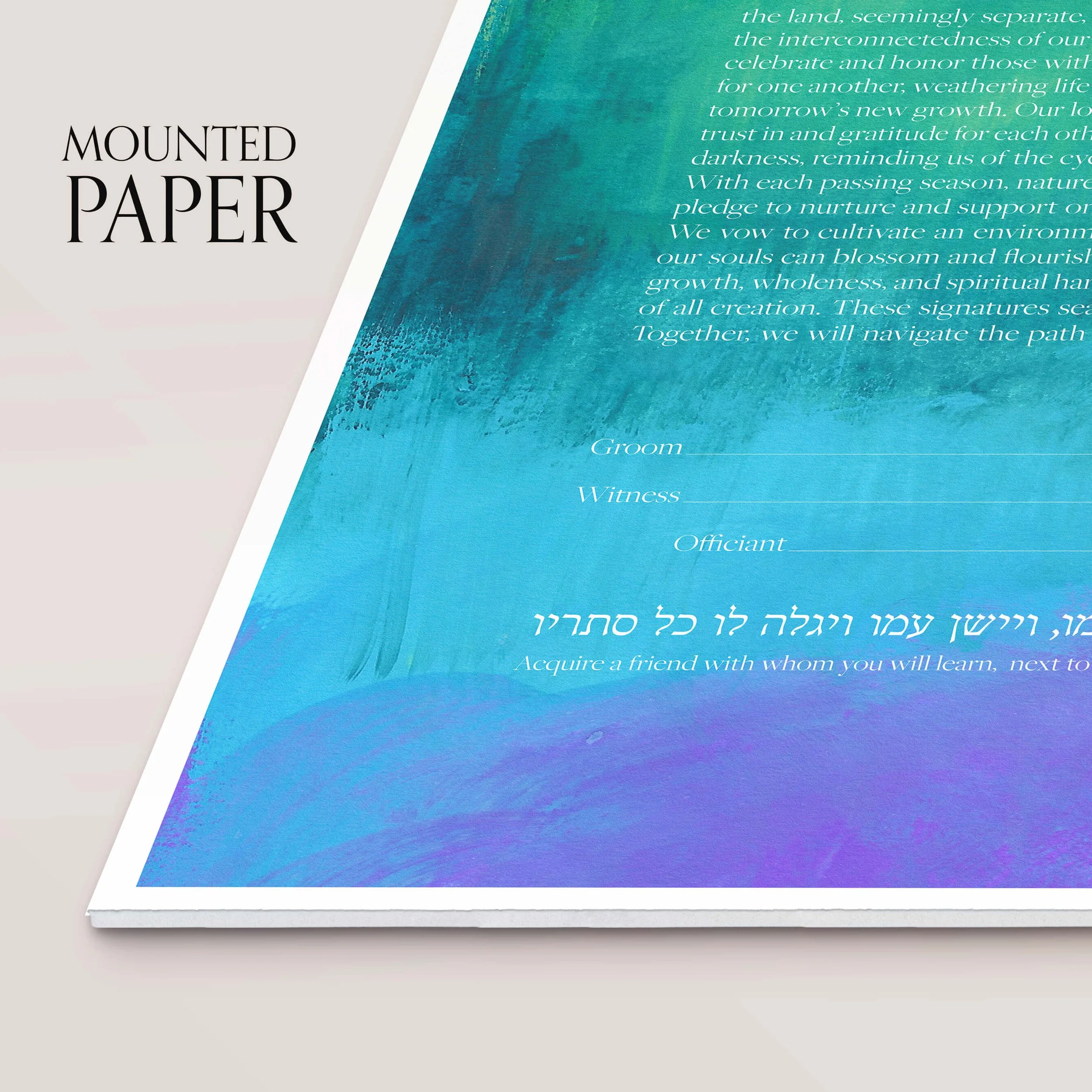 6 rising ketubah mounted paper closeup.jpg