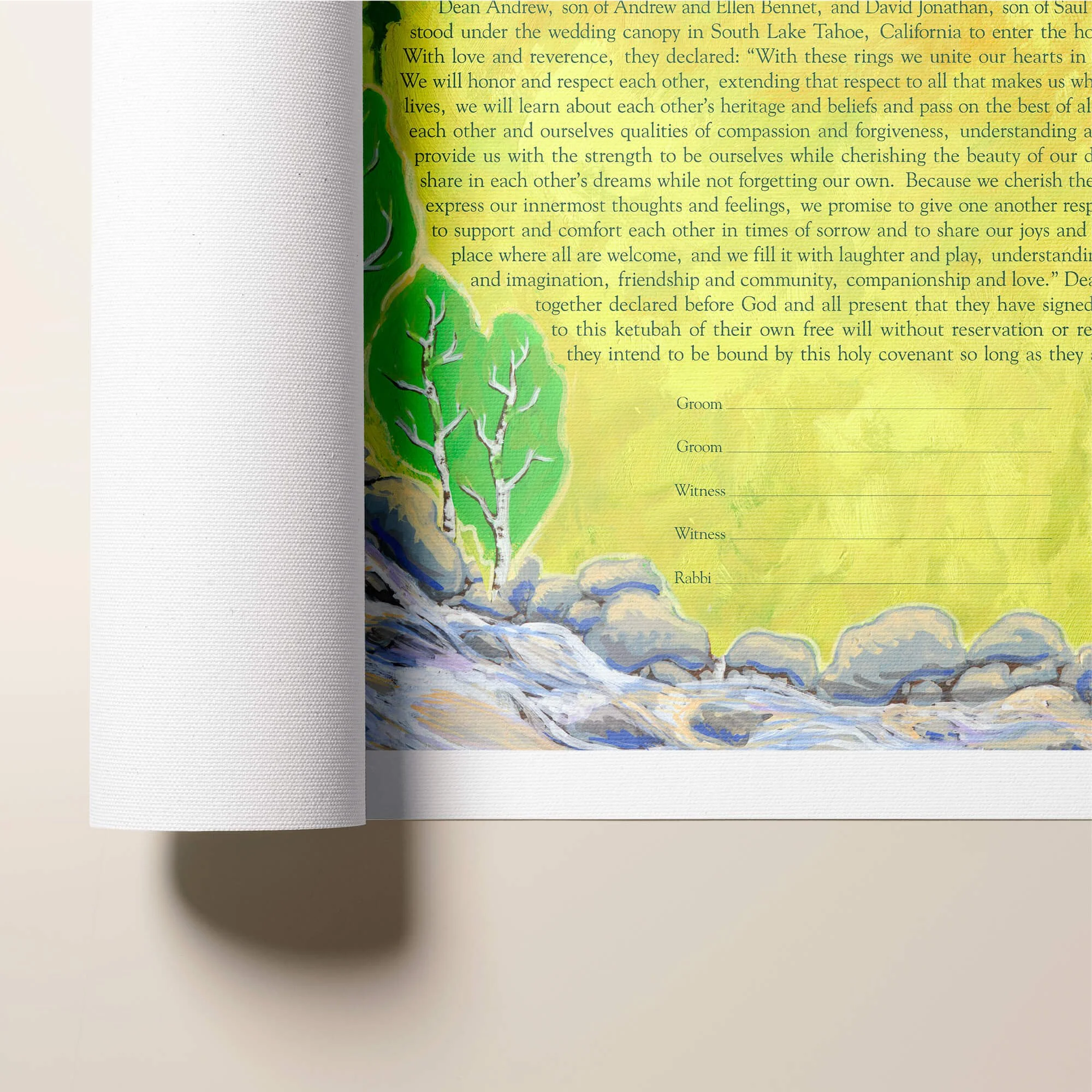 9 mountain meadow ketubah rolled canvas closeup 1.jpg